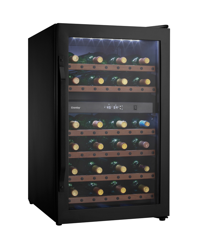 danby dualzone wood shelf wine fridge 38 bottle