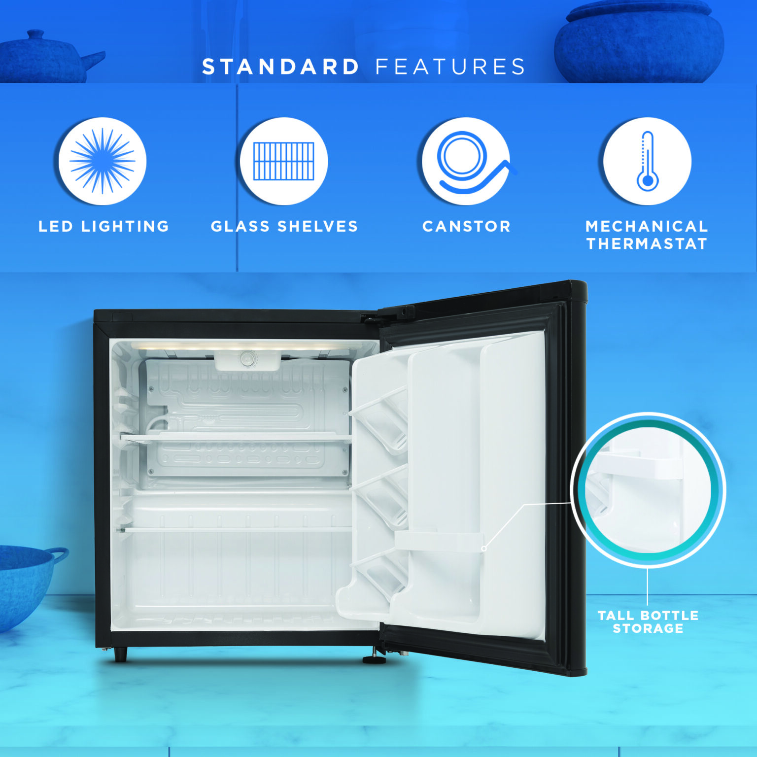 Danby 1.7 cu. ft. Compact Fridge in Black DAR017A3BDB Danby Canada
