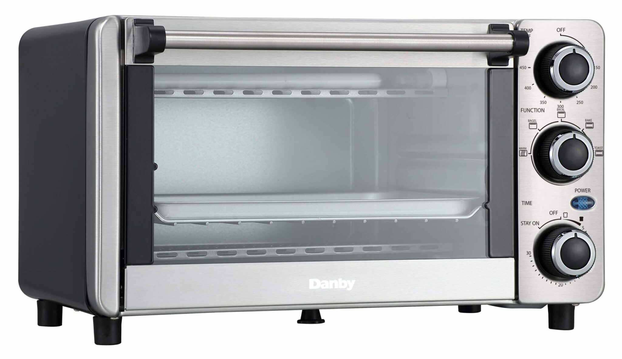 Danby 0.4 cu. ft./12L 4 Slice Countertop Toaster Oven in Stainless Steel DBTO0412BBSS Danby