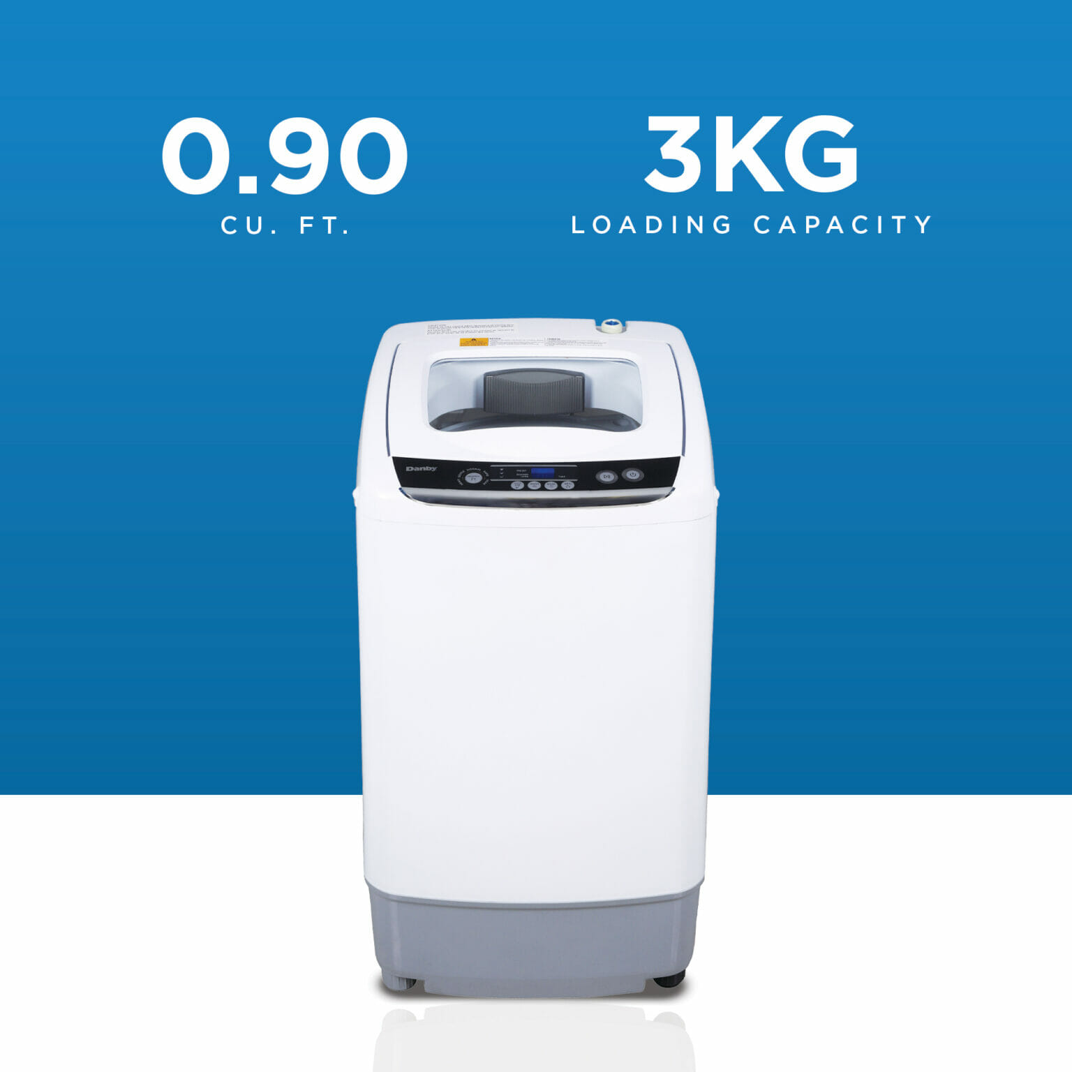 Danby 0.9 cu. ft. Compact Top Load Washing Machine in White DWM030WDB