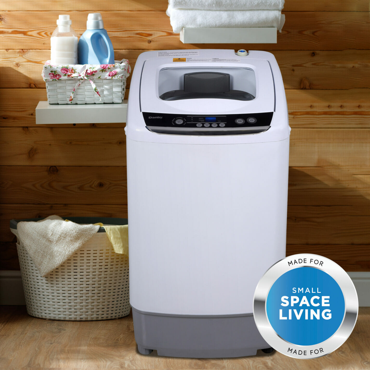 Danby 0.9 cu. ft. Compact Top Load Washing Machine in White DWM030WDB