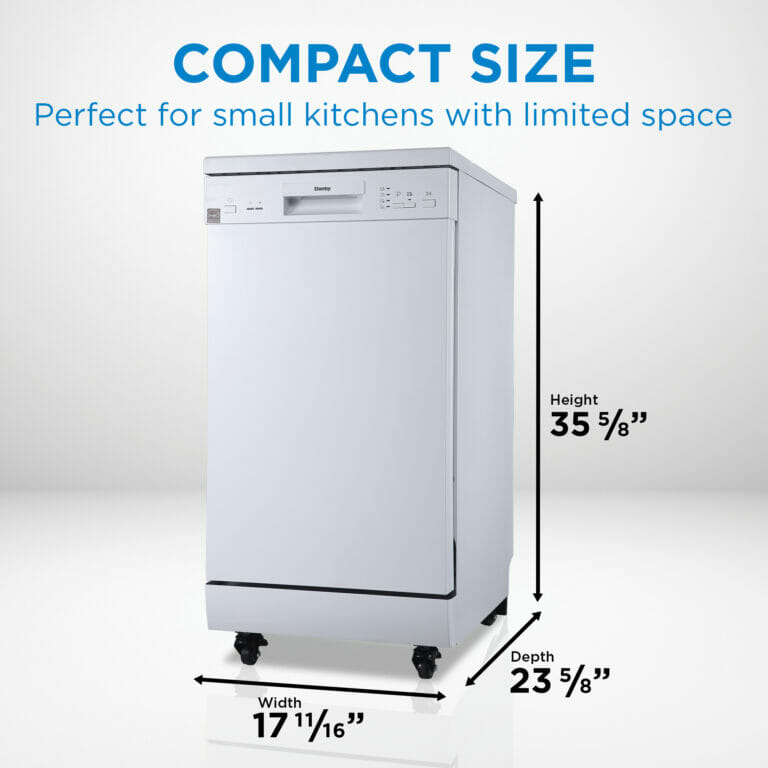 Danby 18" Wide Portable Dishwasher in White DDW1805EWP Danby Canada