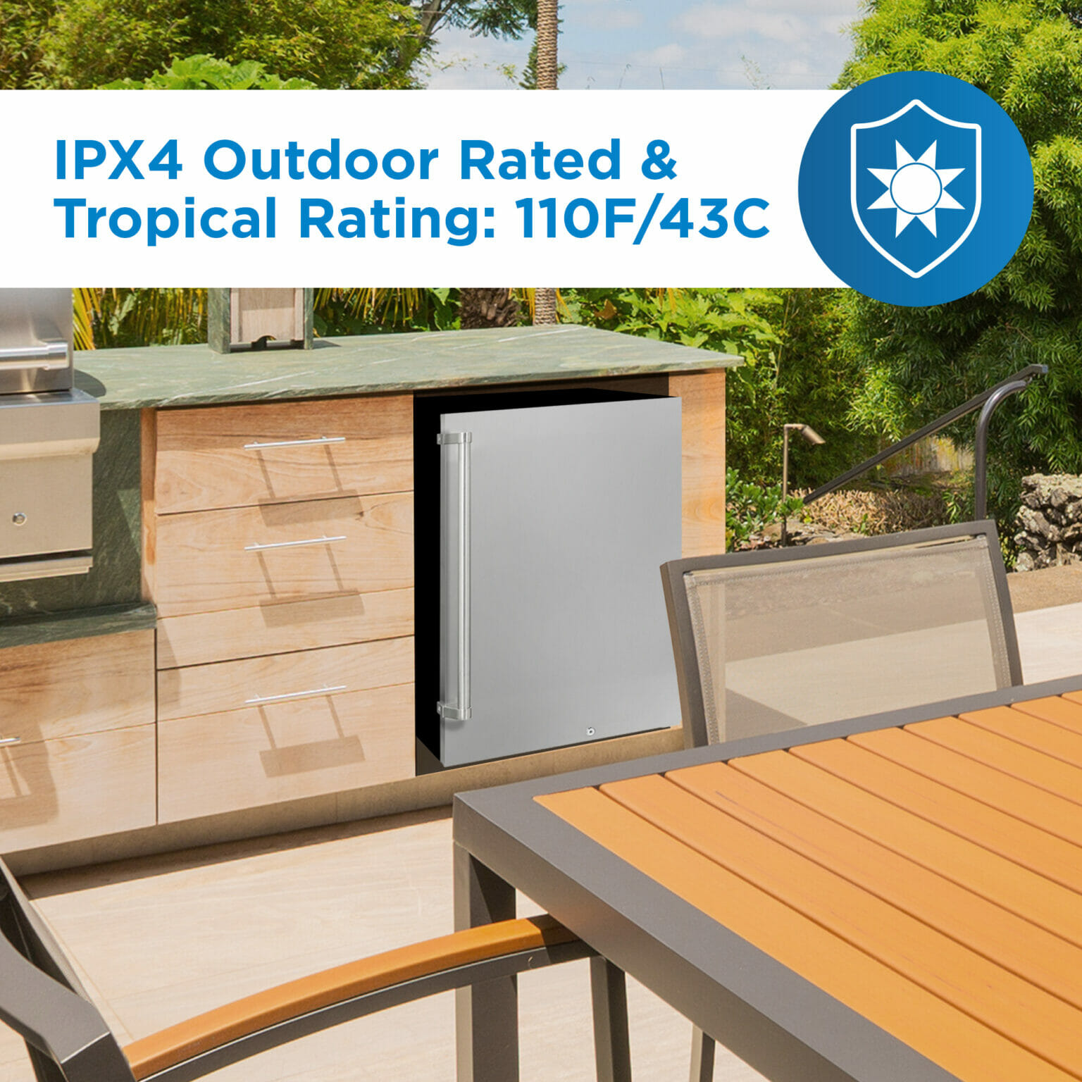 Danby 4.4 cu. ft. Outdoor Fridge in Stainless Steel DAR044A1SSO6