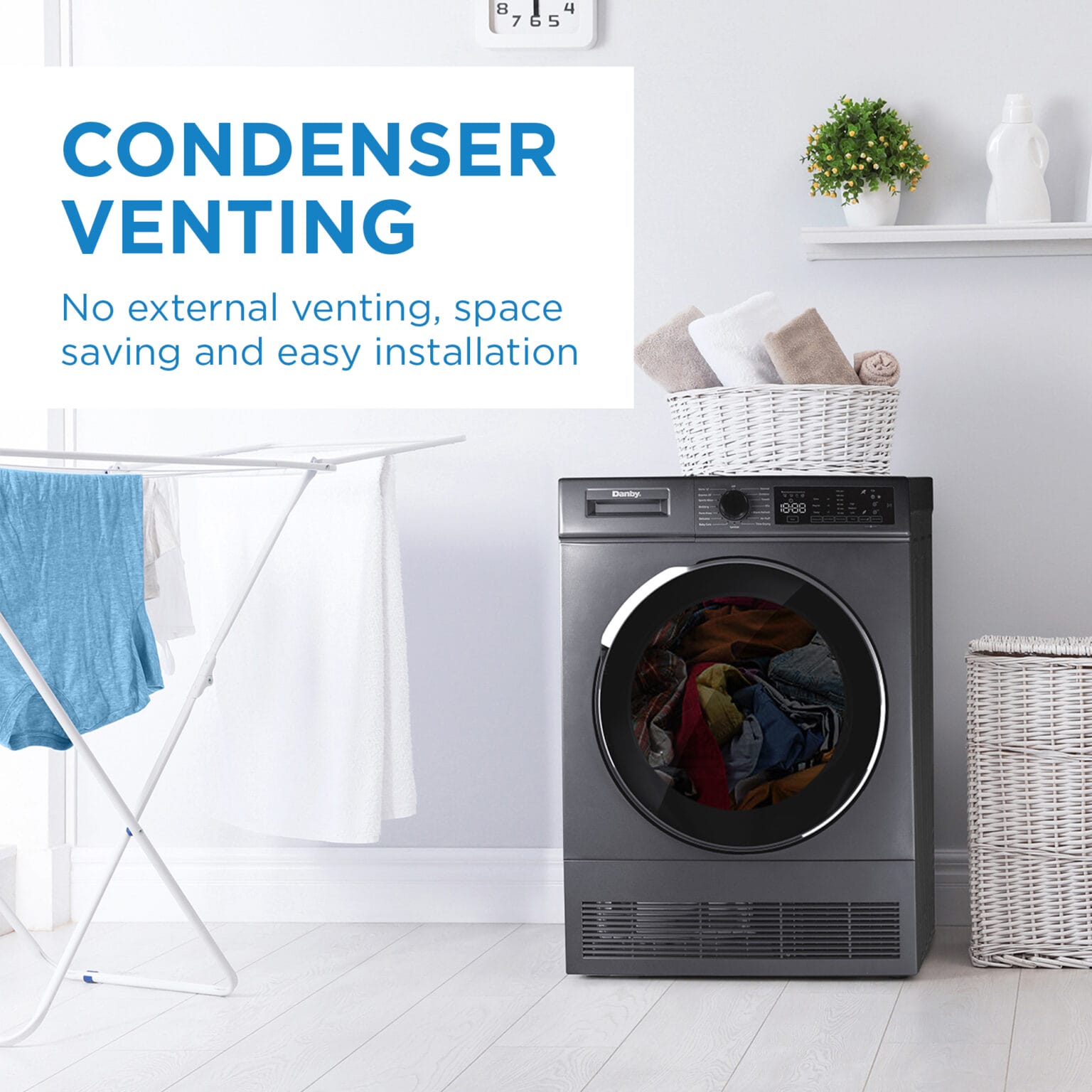 Danby 24" Stackable Front Load Condenser Tumble Dryer DDY040D1DSDB