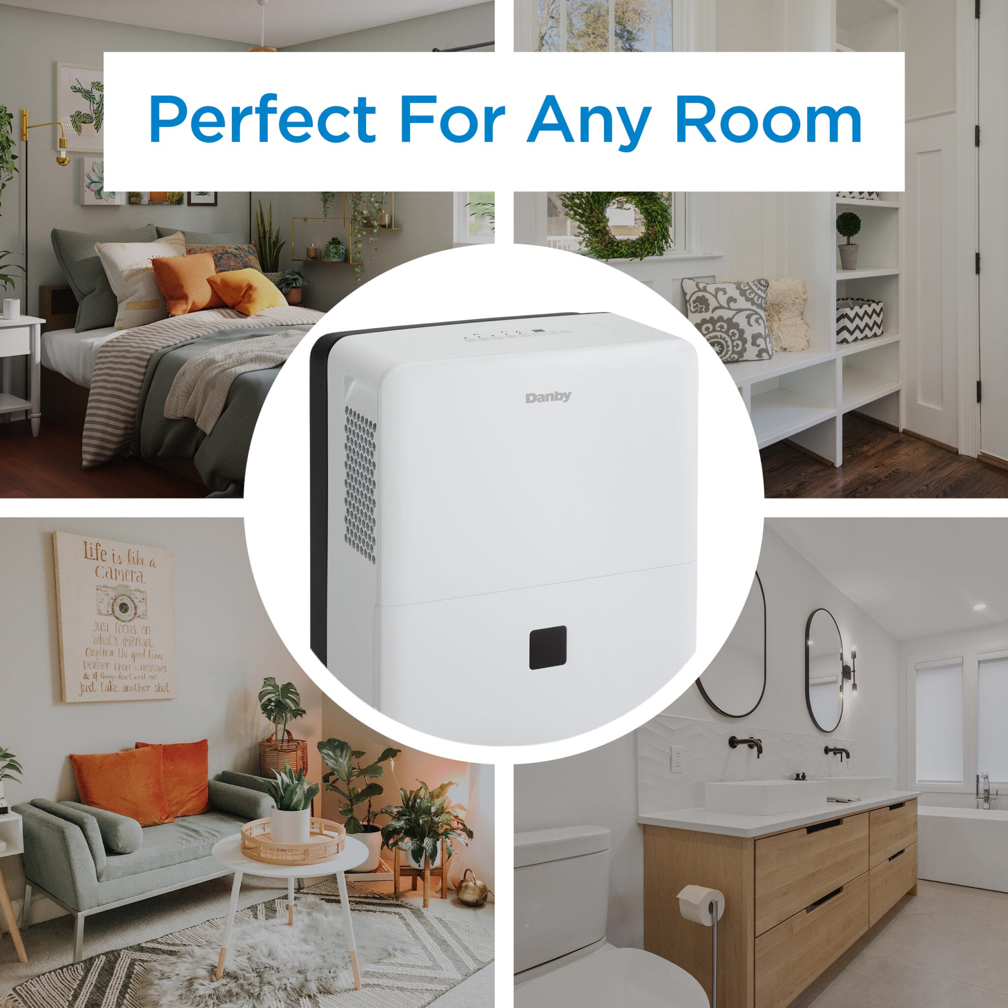 Danby 22 Pint Dehumidifier with Smart Dehumidify in White ...