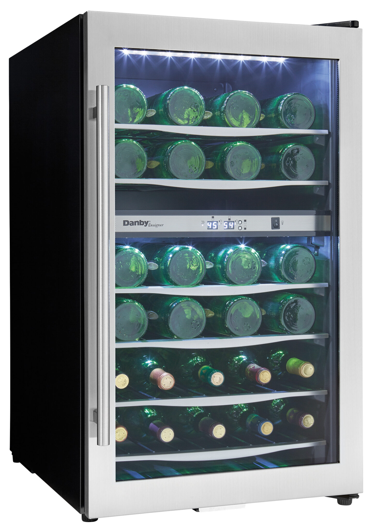 Danby 38 Bottle FreeStanding Wine Cooler in Stainless Steel