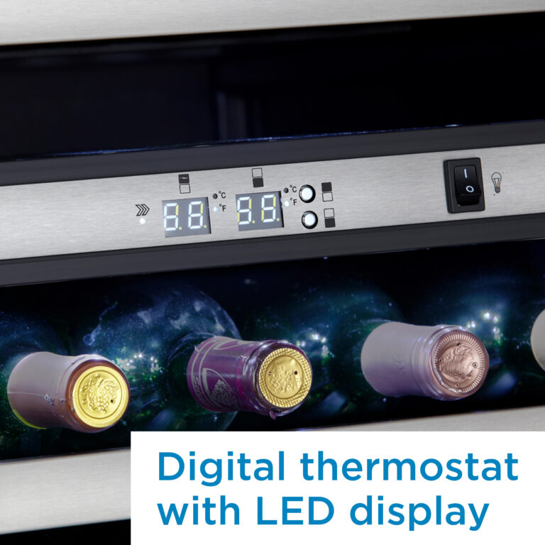 Danby Designer 38 Bottle FreeStanding Wine Cooler in Black Stainless