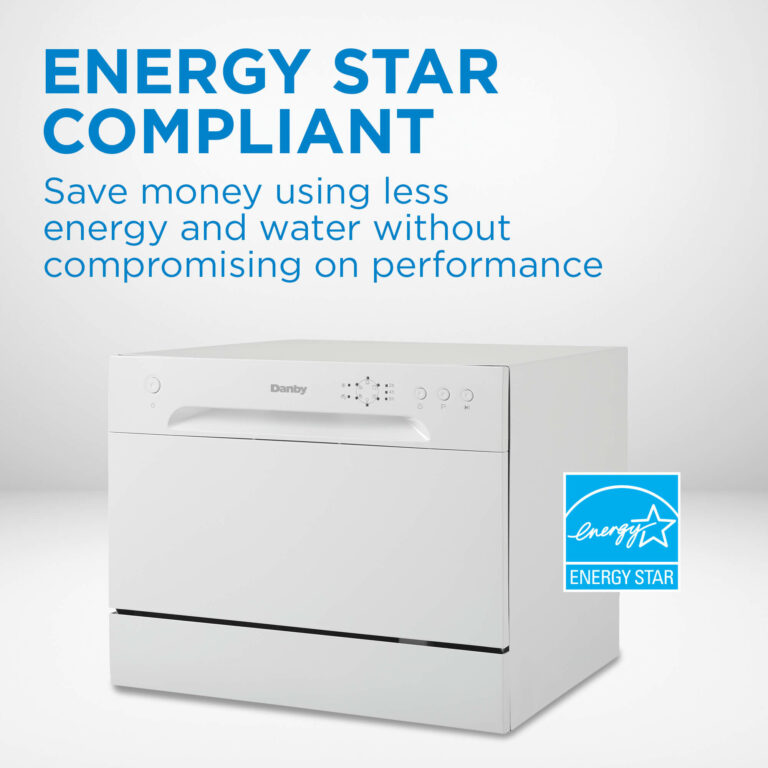 Danby 6 Place Setting Countertop Dishwasher in White DDW621WDB