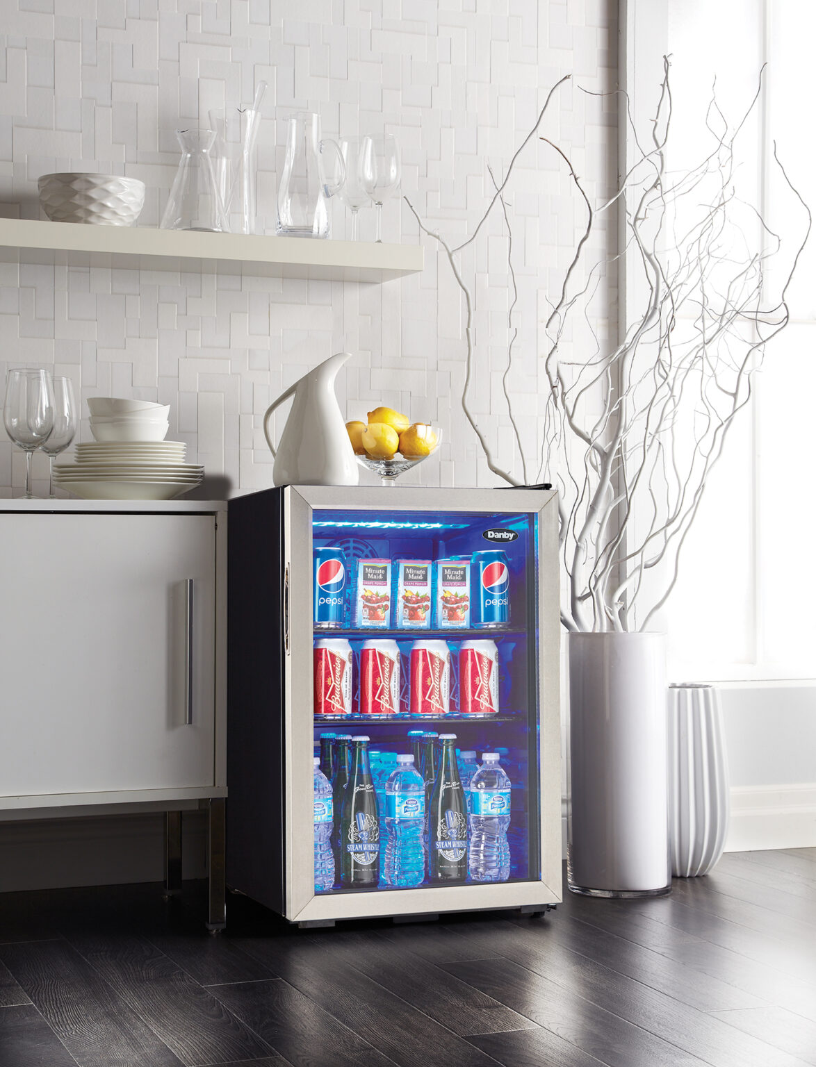 Danby 2.6 cu. ft. FreeStanding Beverage Center in Stainless Steel