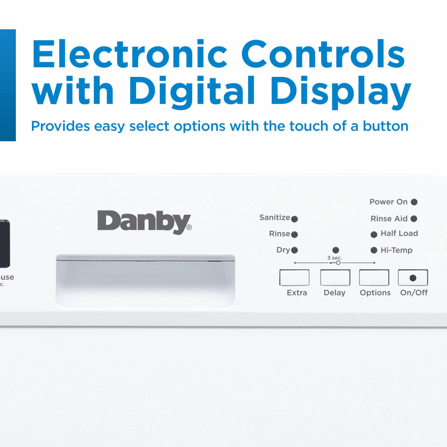 Danby 18" Wide Builtin Dishwasher in White DDW18D1EW Danby USA