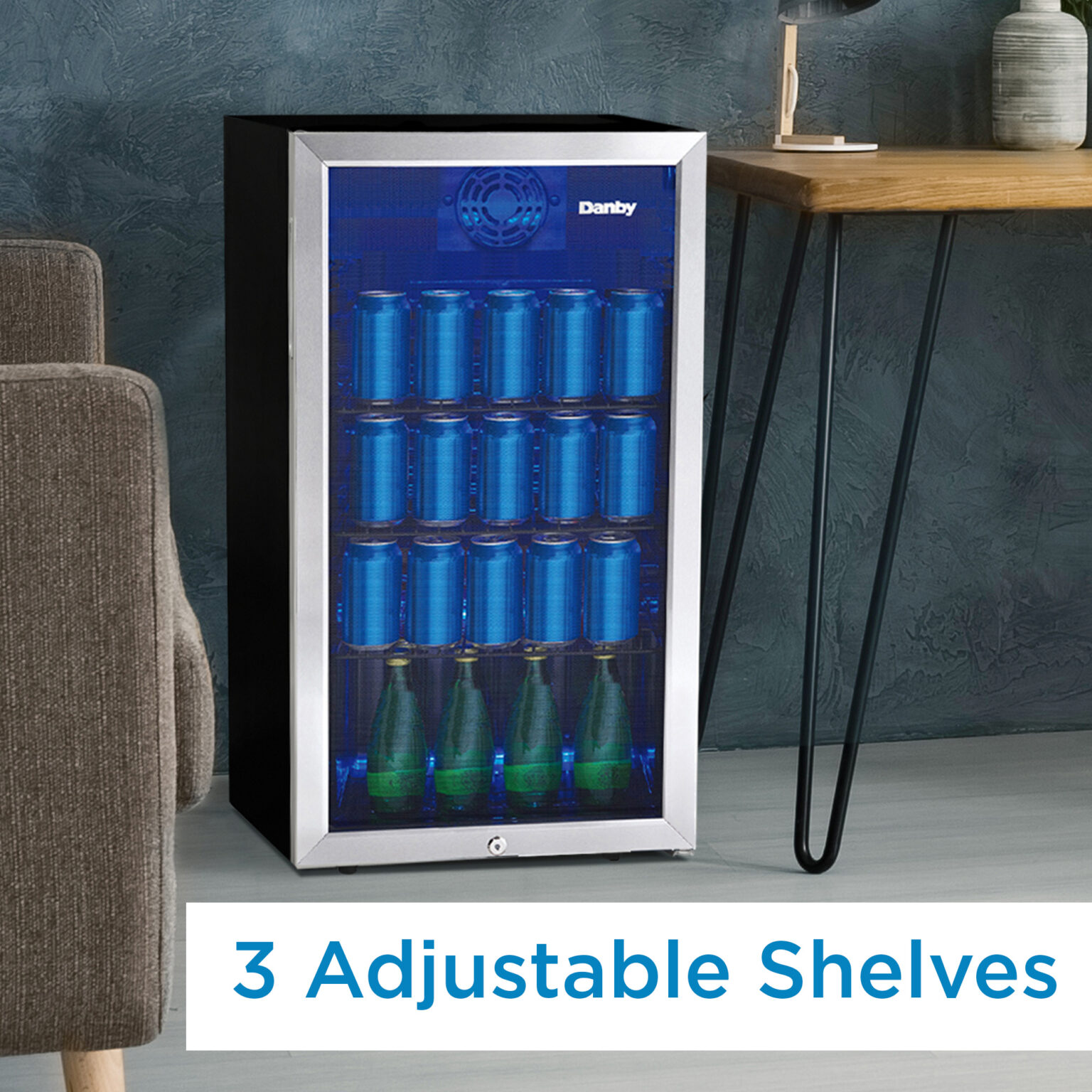 Danby 3.1 cu. ft. FreeStanding Beverage Center in Stainless Steel DBC117A1BSSDB6 Danby USA