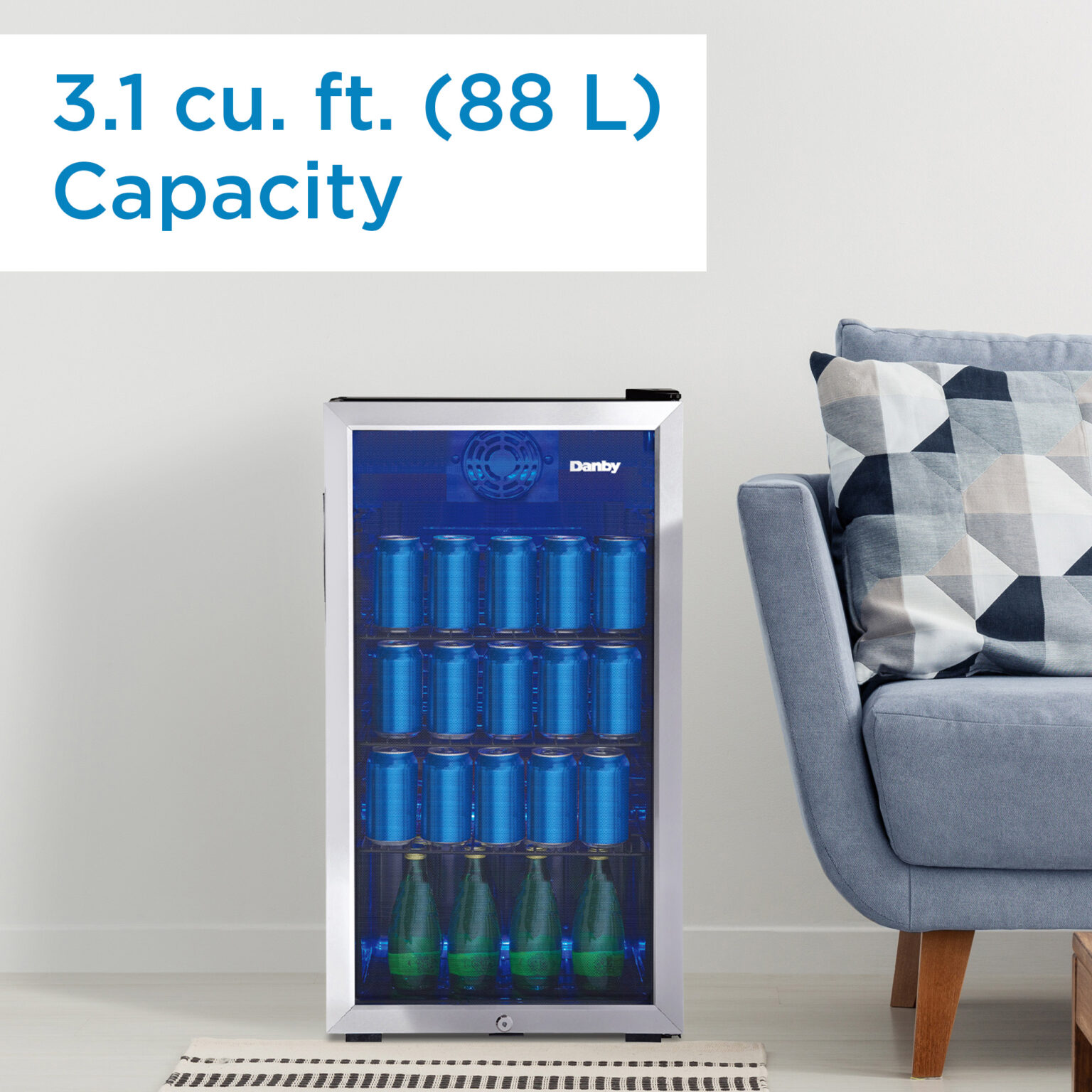 Danby 3.1 cu. ft. FreeStanding Beverage Center in Stainless Steel DBC117A1BSSDB6 Danby USA