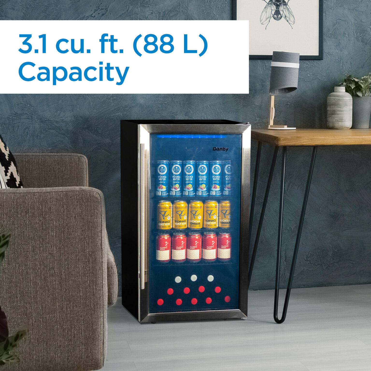 Danby 3.1 cu. ft. FreeStanding Beverage Center in Stainless Steel DBC117A2BSSDD6 Danby USA