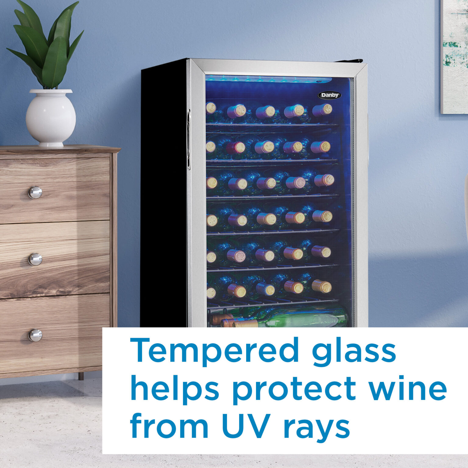 Danby 36 Bottle FreeStanding Wine Cooler in Stainless Steel