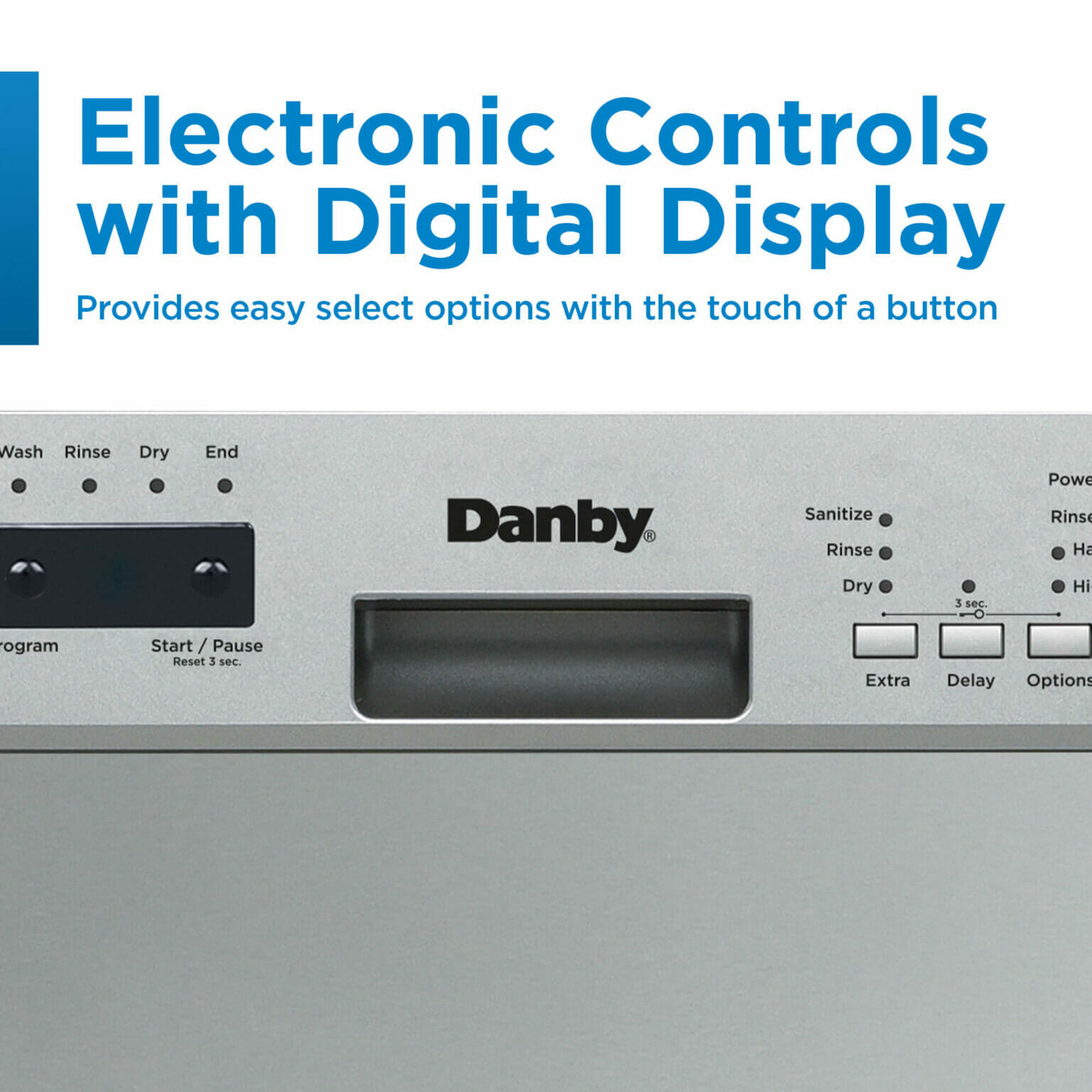 Danby 18" Wide Builtin Dishwasher in Stainless Steel DDW18D1ESS