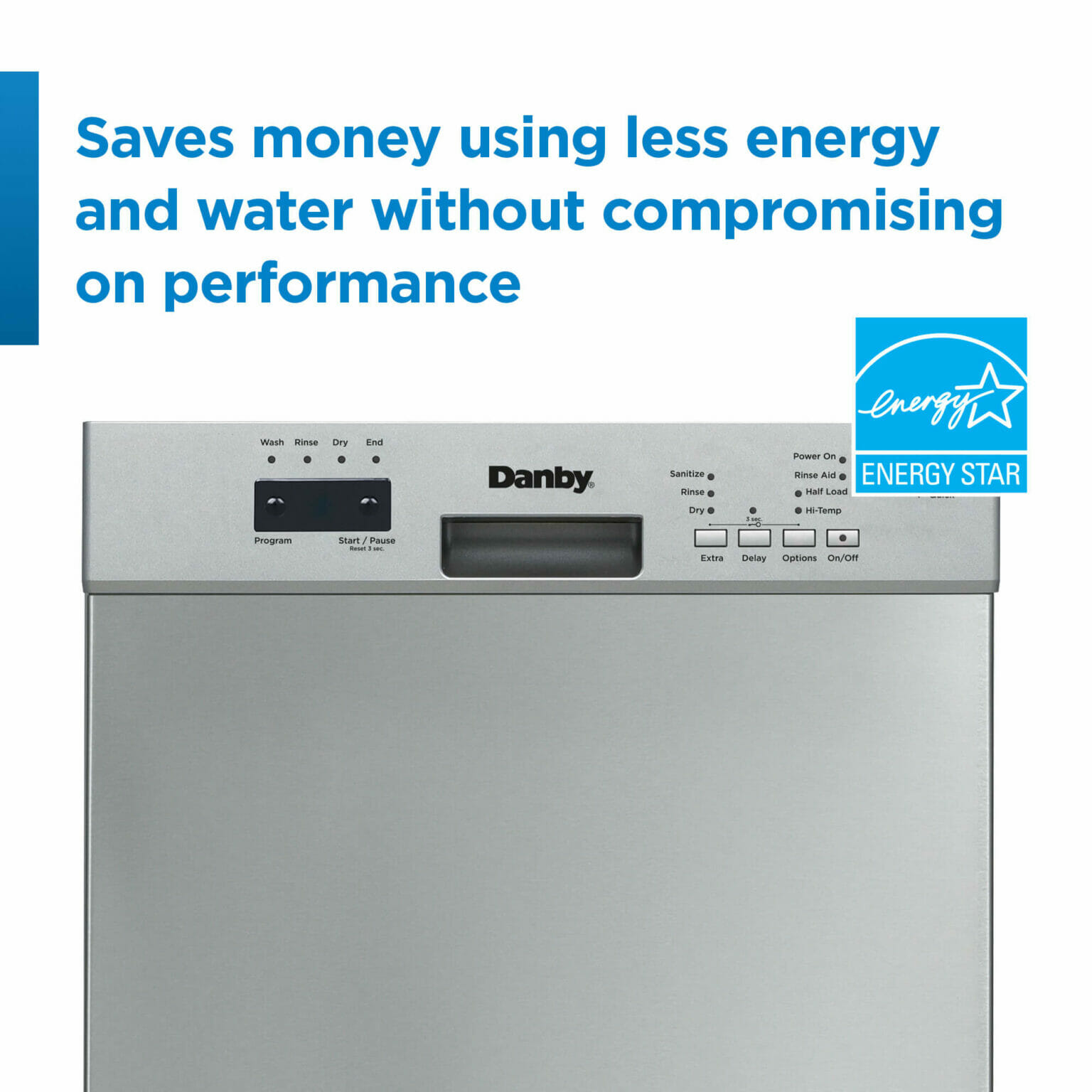 Danby 18" Wide Builtin Dishwasher in Stainless Steel DDW18D1ESS