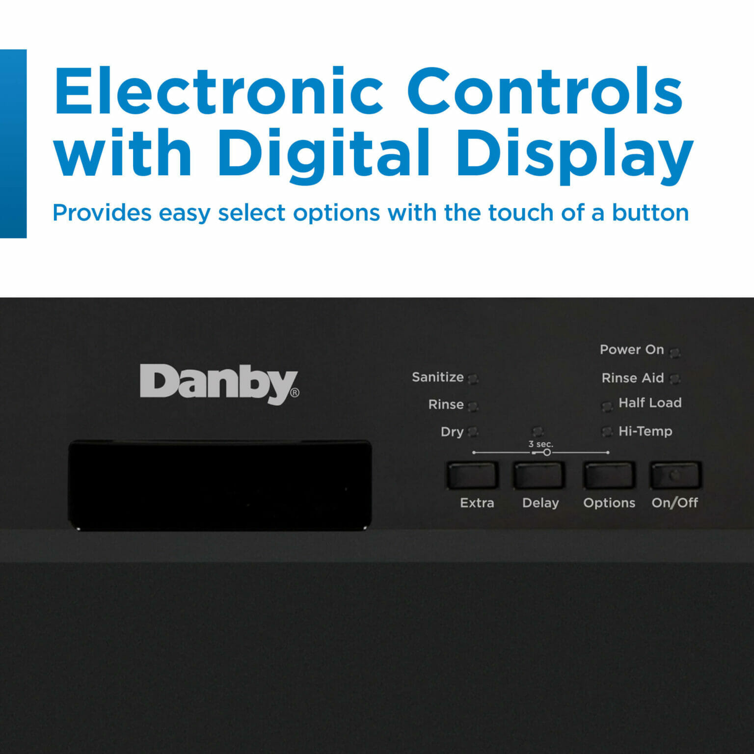 Danby 18" Wide Builtin Dishwasher in Black DDW18D1EB Danby USA