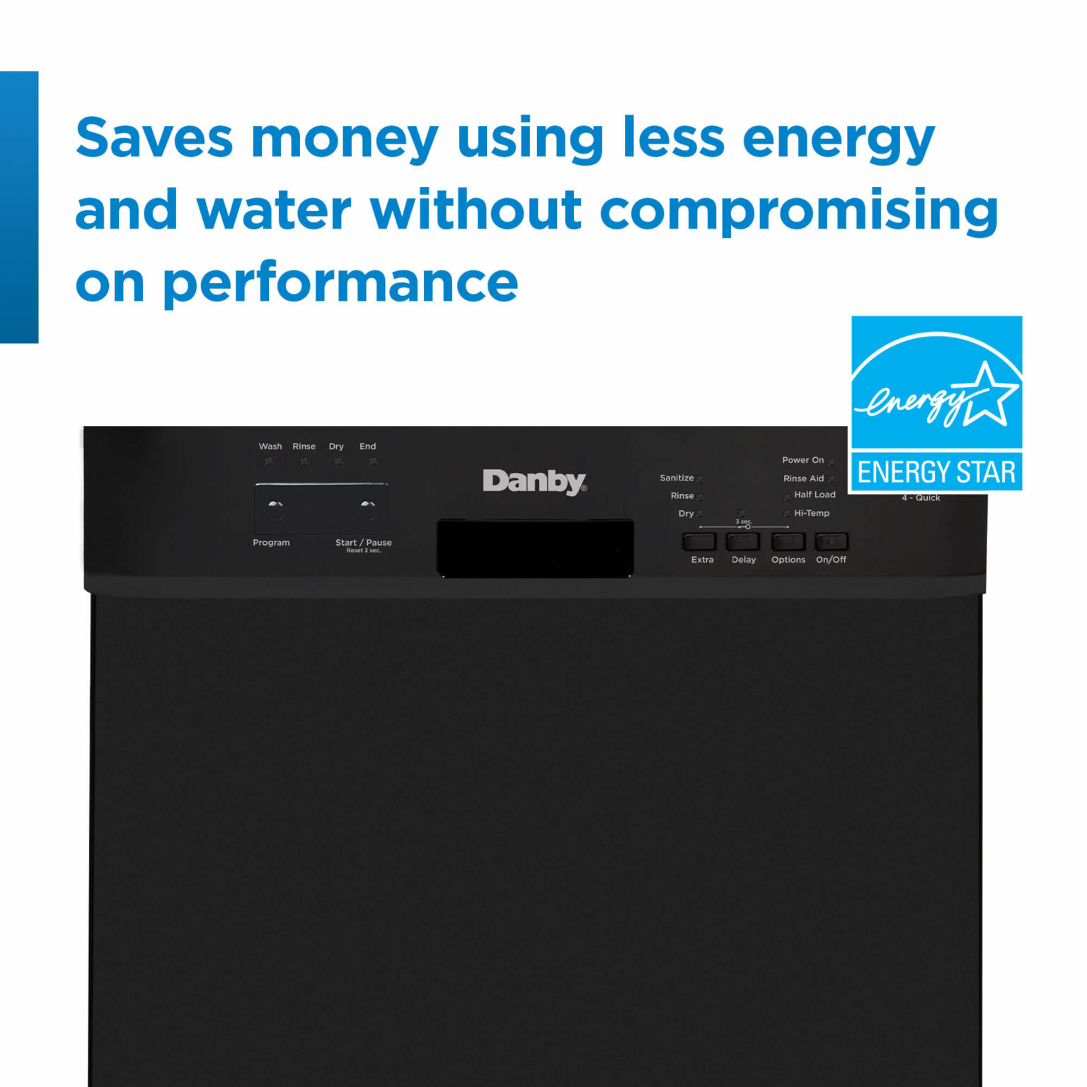 Danby 18" Wide Builtin Dishwasher in Black DDW18D1EB Danby USA