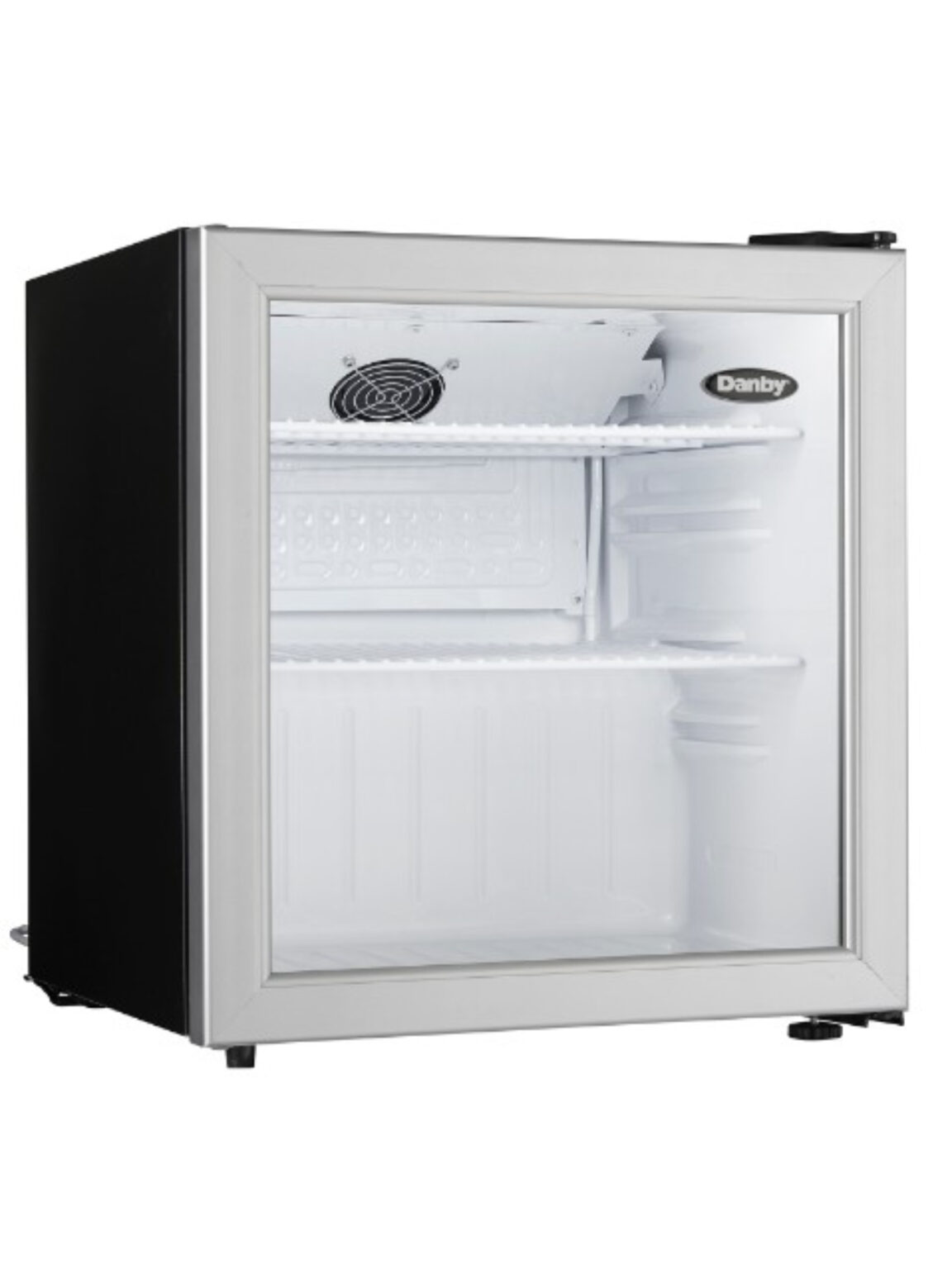 Danby 1.6 cu. ft. Compact Glass Door Fridge in Platinum DAG016A1BDB