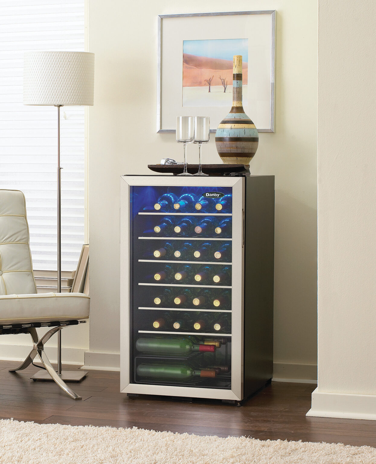 Danby 36 Bottle FreeStanding Wine Cooler in Stainless Steel