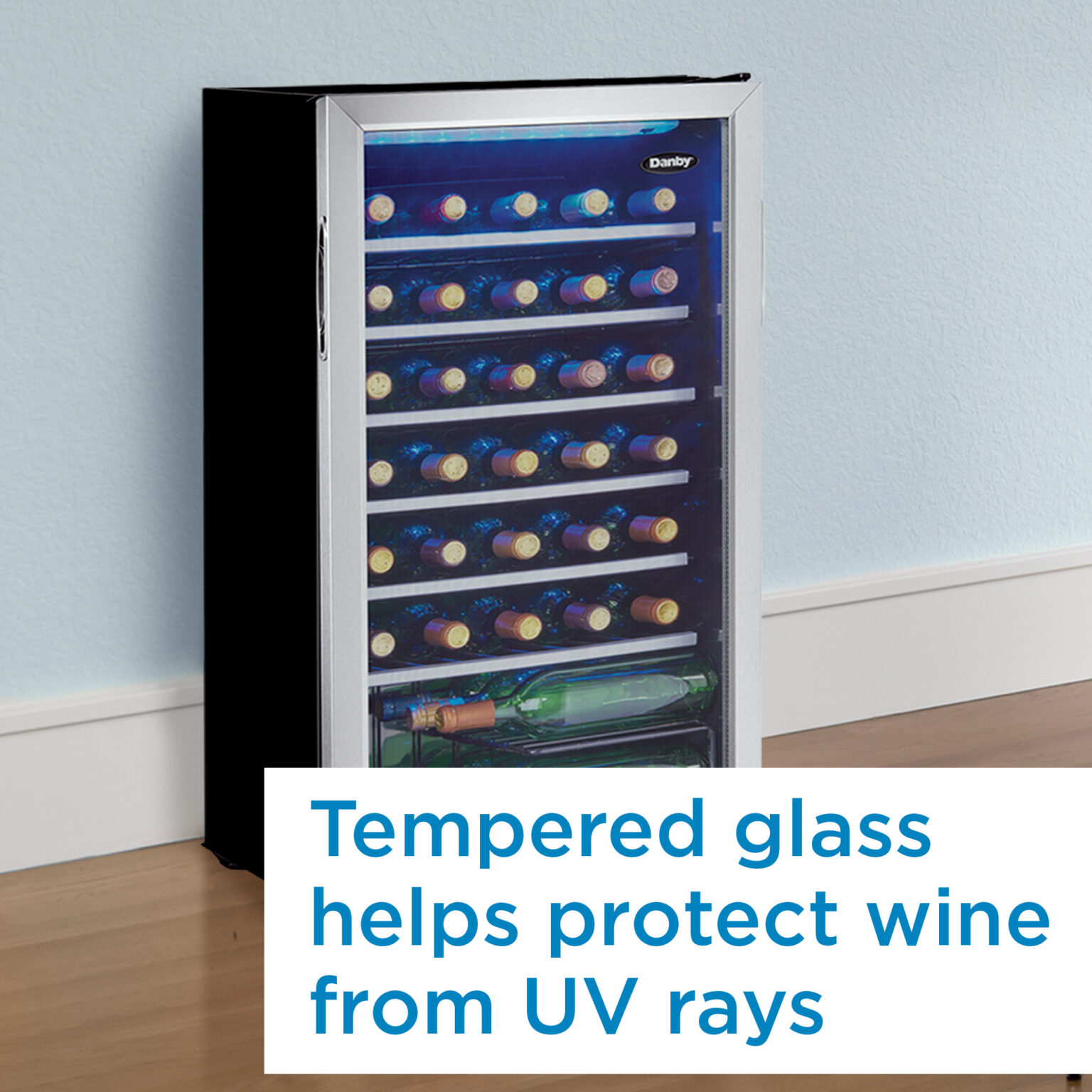 Danby 36 Bottle FreeStanding Wine Cooler in Stainless Steel