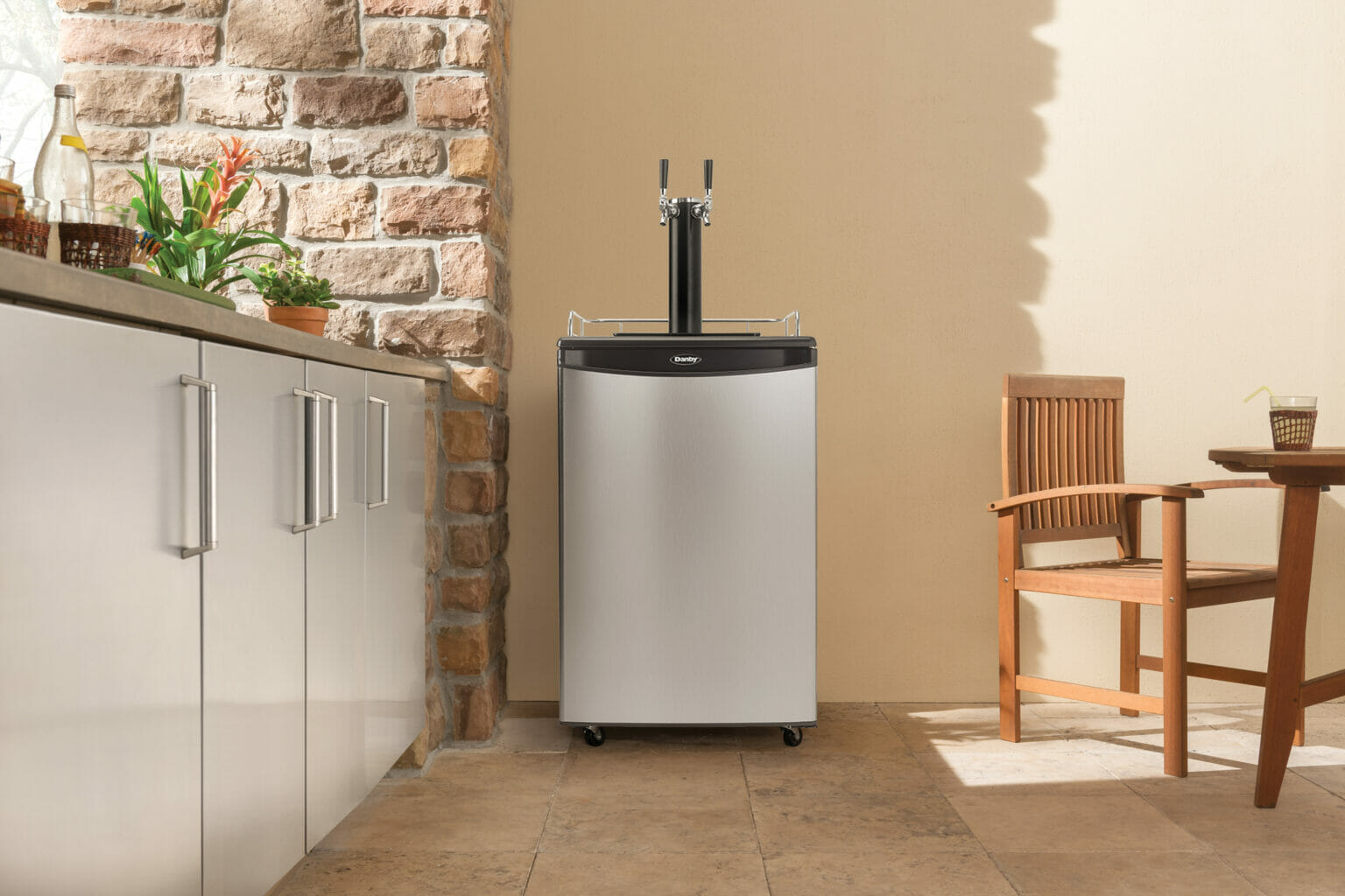 Danby 5.4 cu. ft. Single Tap Keg Cooler in Stainless Steel