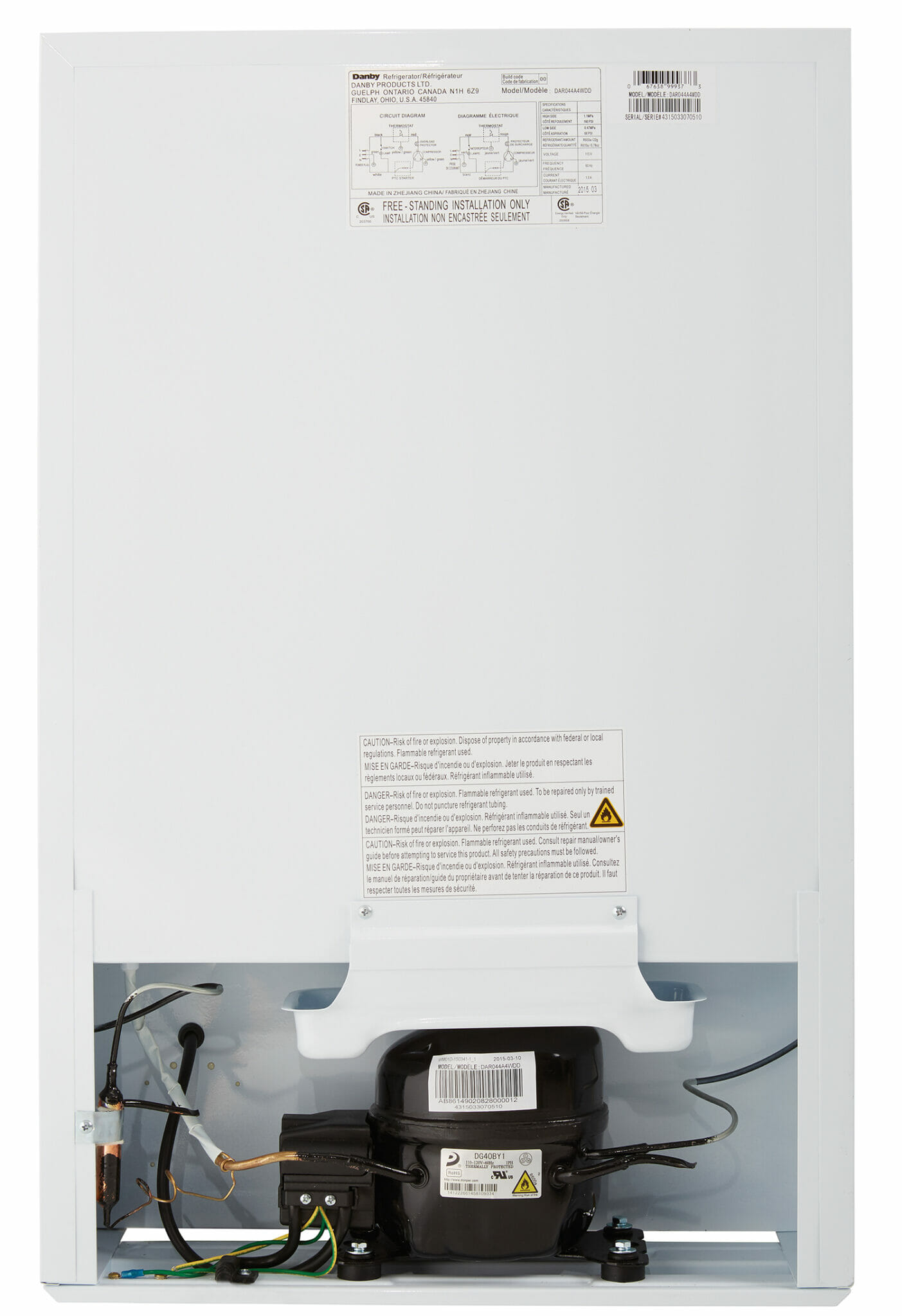 Danby Designer 4.4 cu. ft. Compact Fridge in White DAR044A4WDD