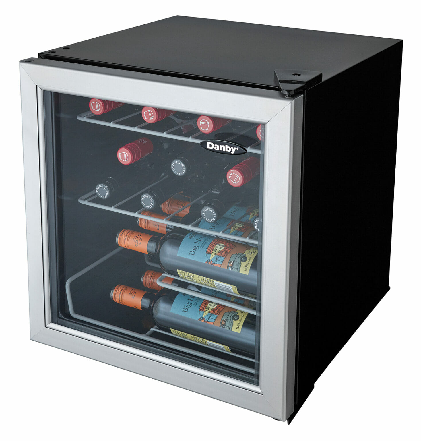 Danby 17 Bottle FreeStanding Wine Cooler in Platinum Stainless Steel