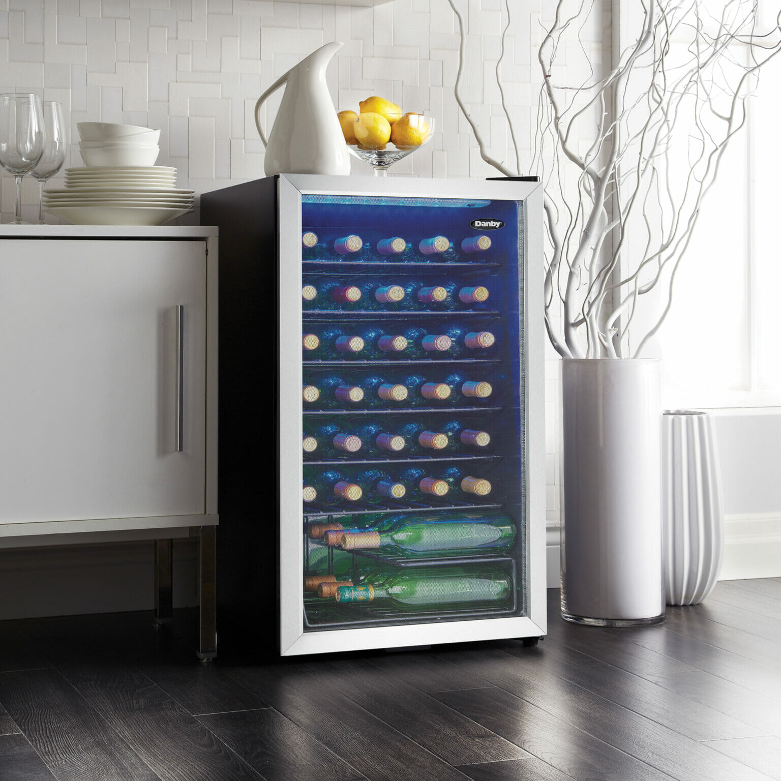 Danby 36 Bottle FreeStanding Wine Cooler in Stainless Steel