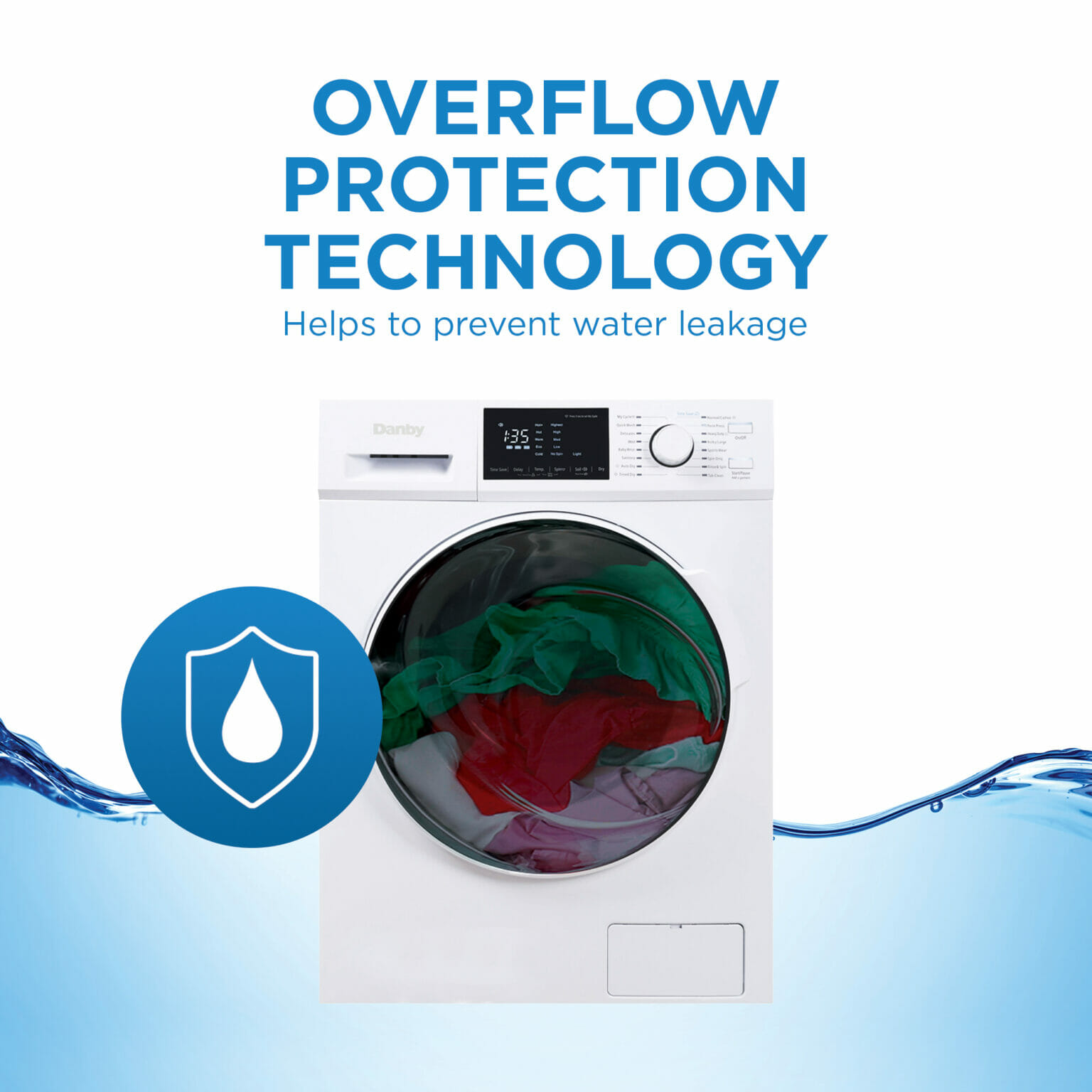 Danby 2.7 cu. ft. AllInOne Washer & Ventless Dryer in White DWM120WDB3 Danby USA