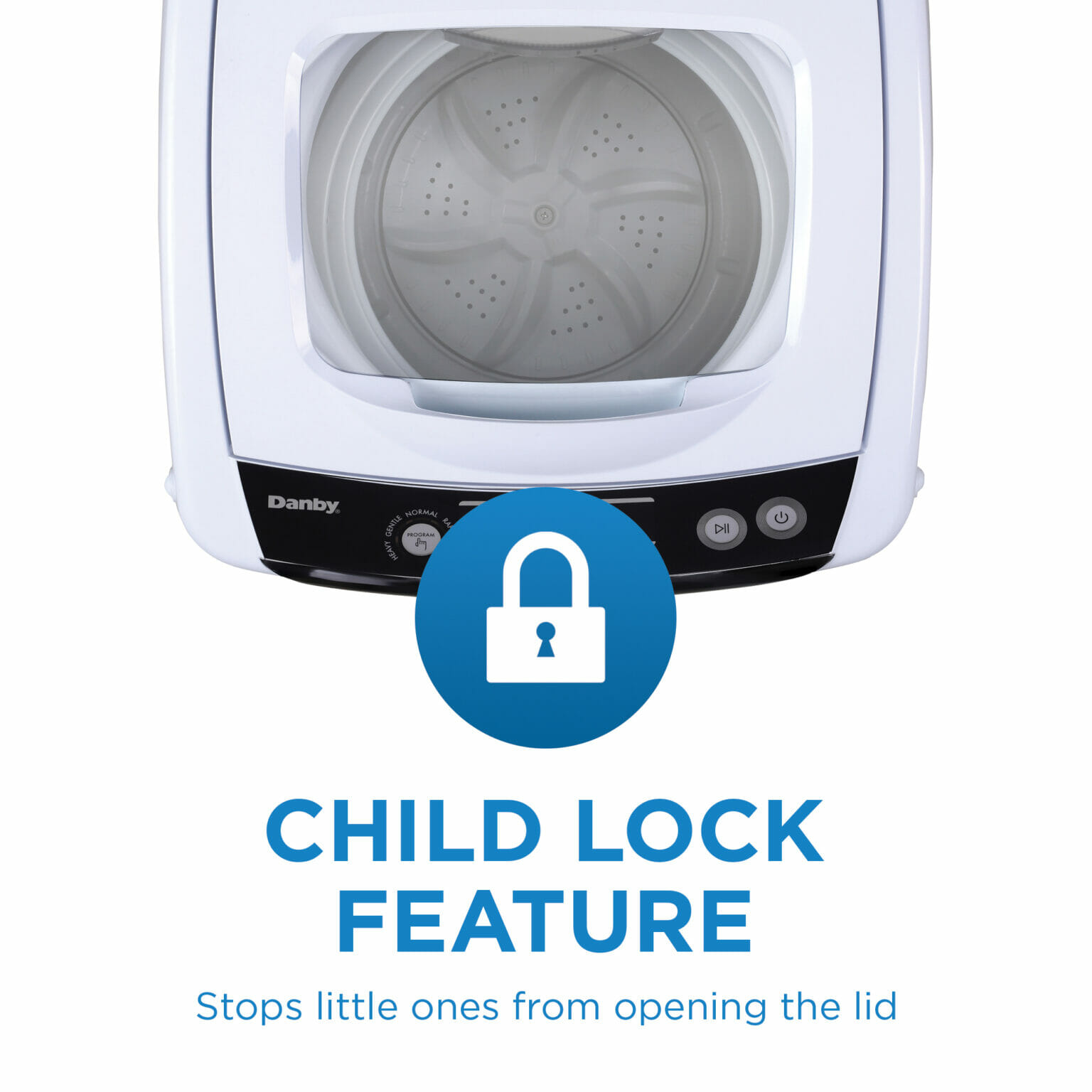 Danby 0.9 cu. ft. Compact Top Load Washing Machine in White DWM030WDB