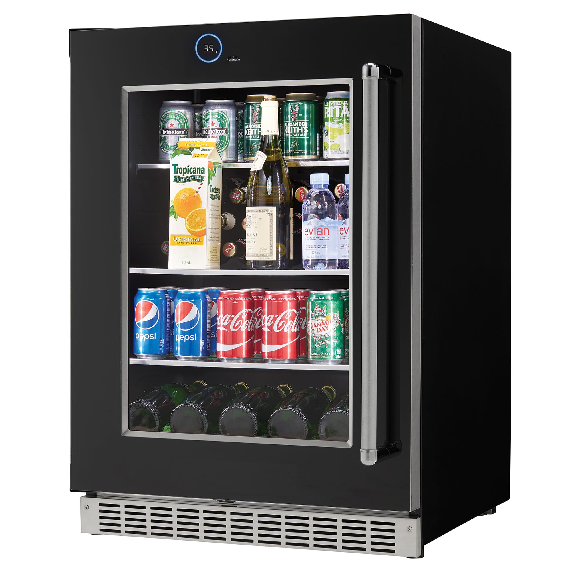 Silhouette - 24" Built-in Beverage Center in Black - Image 6