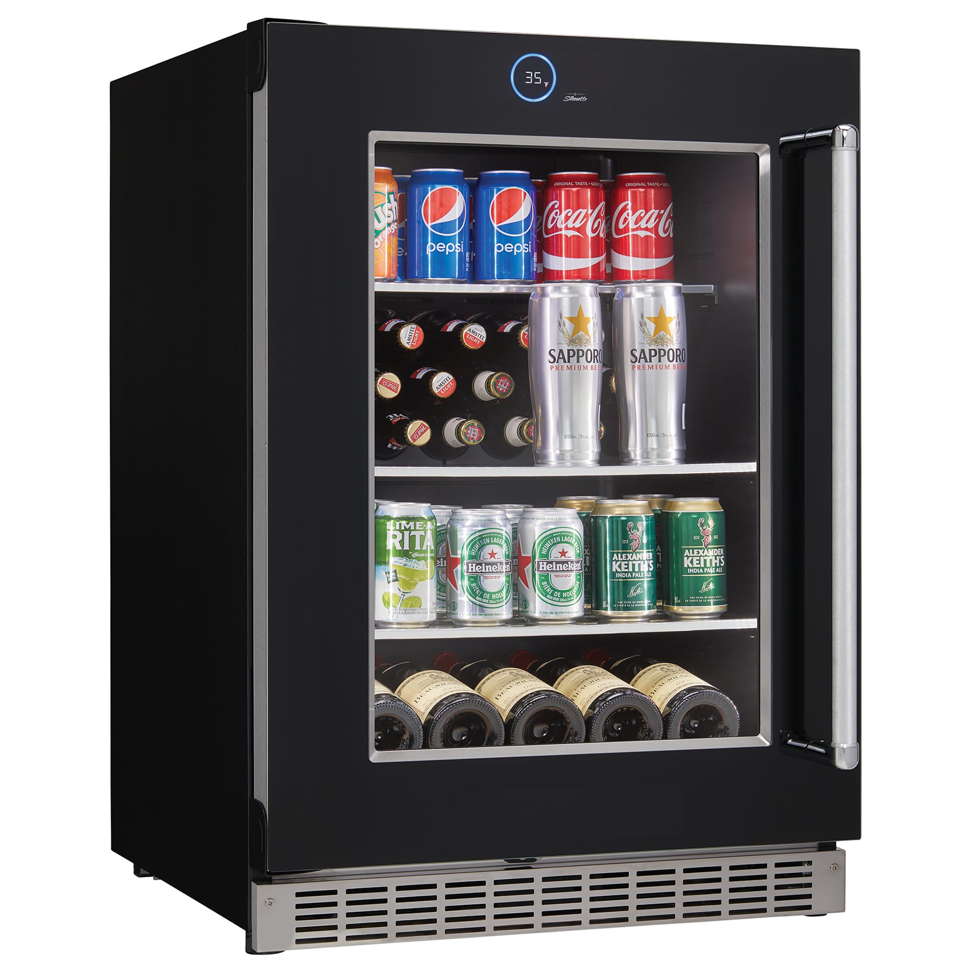 Silhouette - 24" Built-in Beverage Center in Black - Image 5