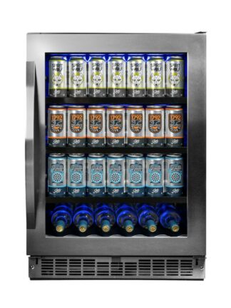 Silhouette - 24" Built-in Beverage Center in Black Stainless Steel