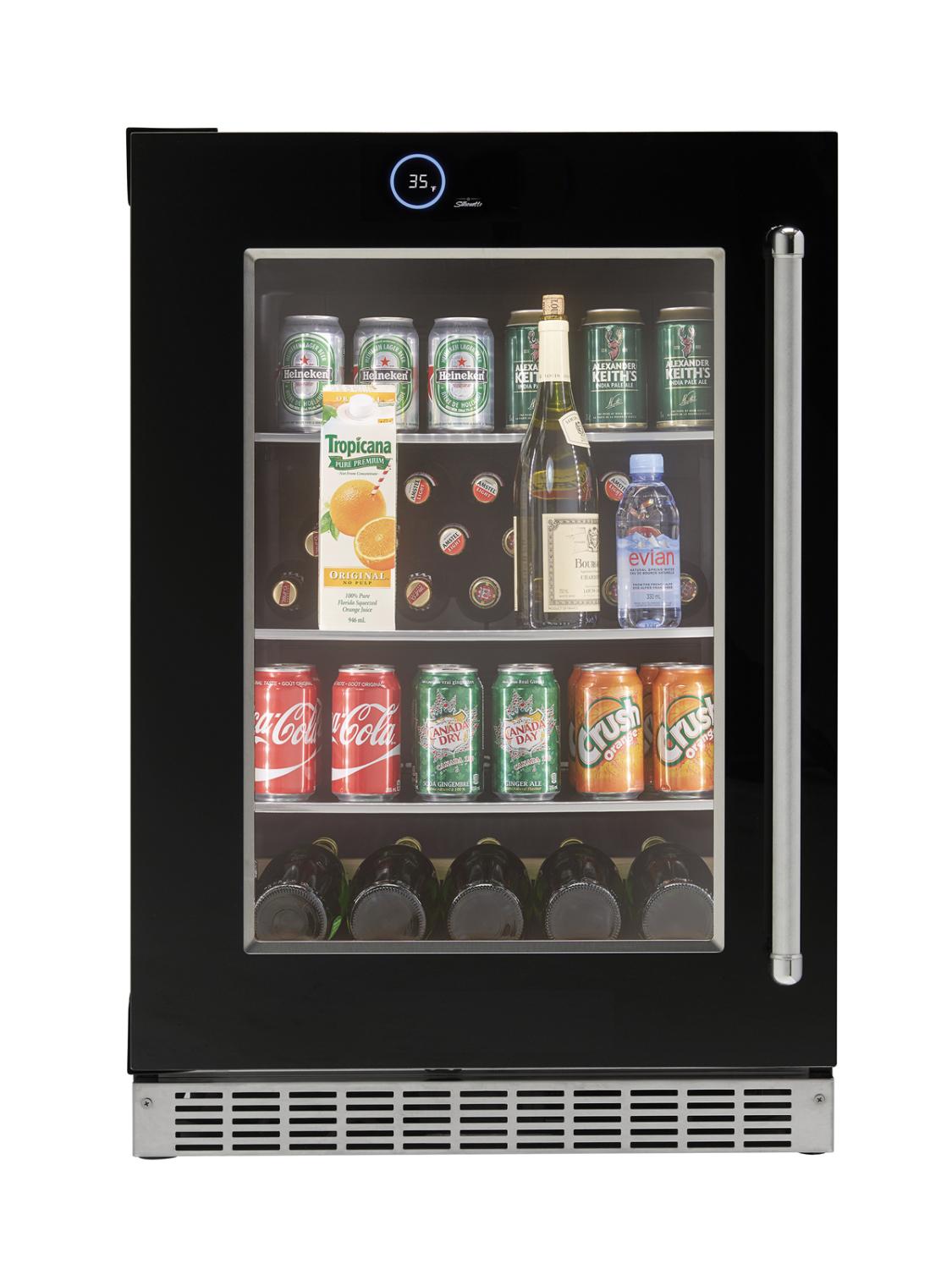 Silhouette - 24" Built-in Beverage Center in Black