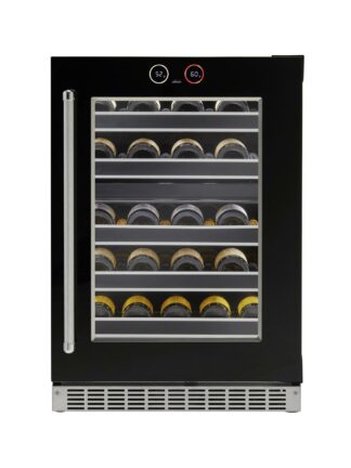 Silhouette Reserve - 24" Built-In Wine Cellar in Black - Right Swing