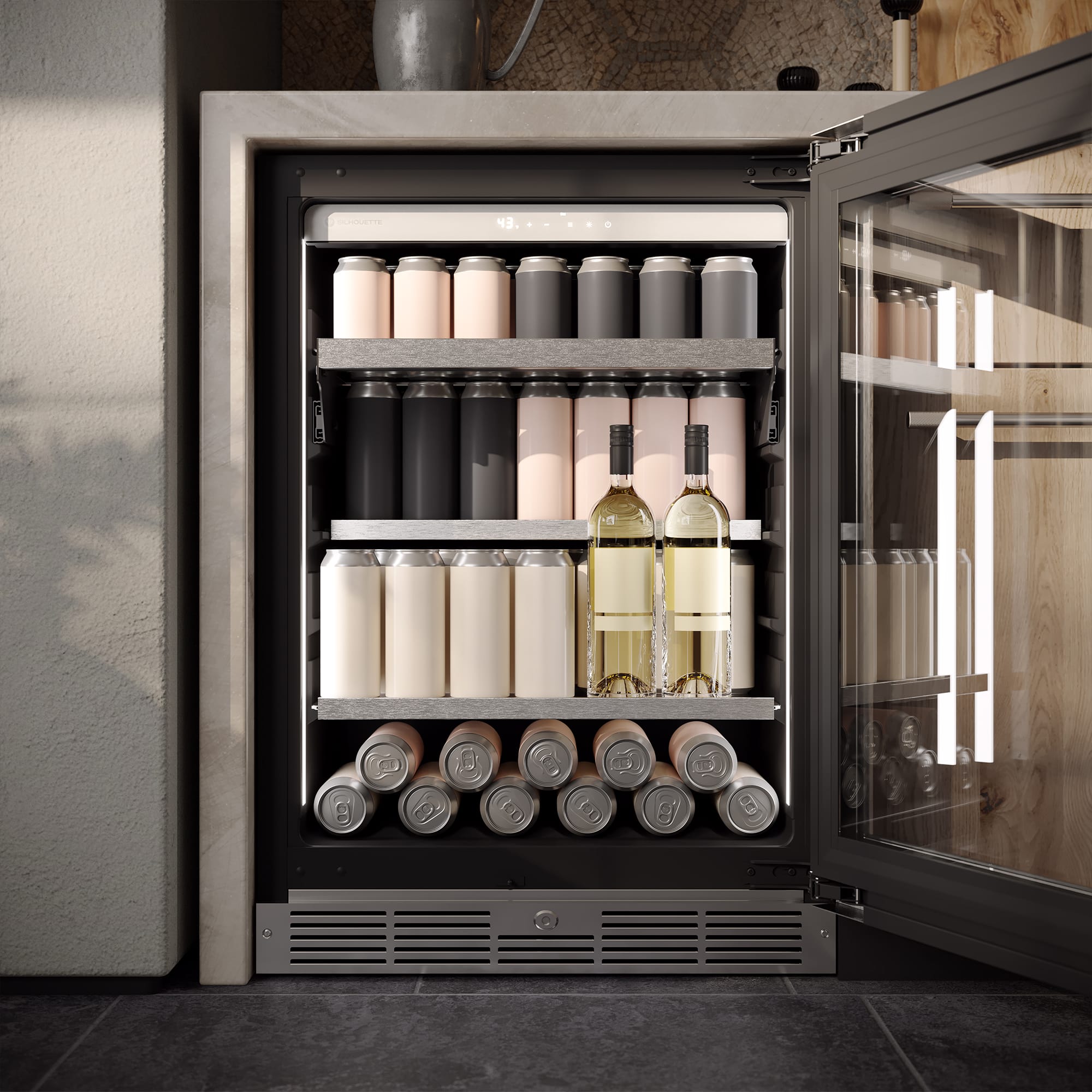 Centre de boissons encastré Silhouette Pro Gen 3 - 24" prêt à recevoir un panneau - Image 4