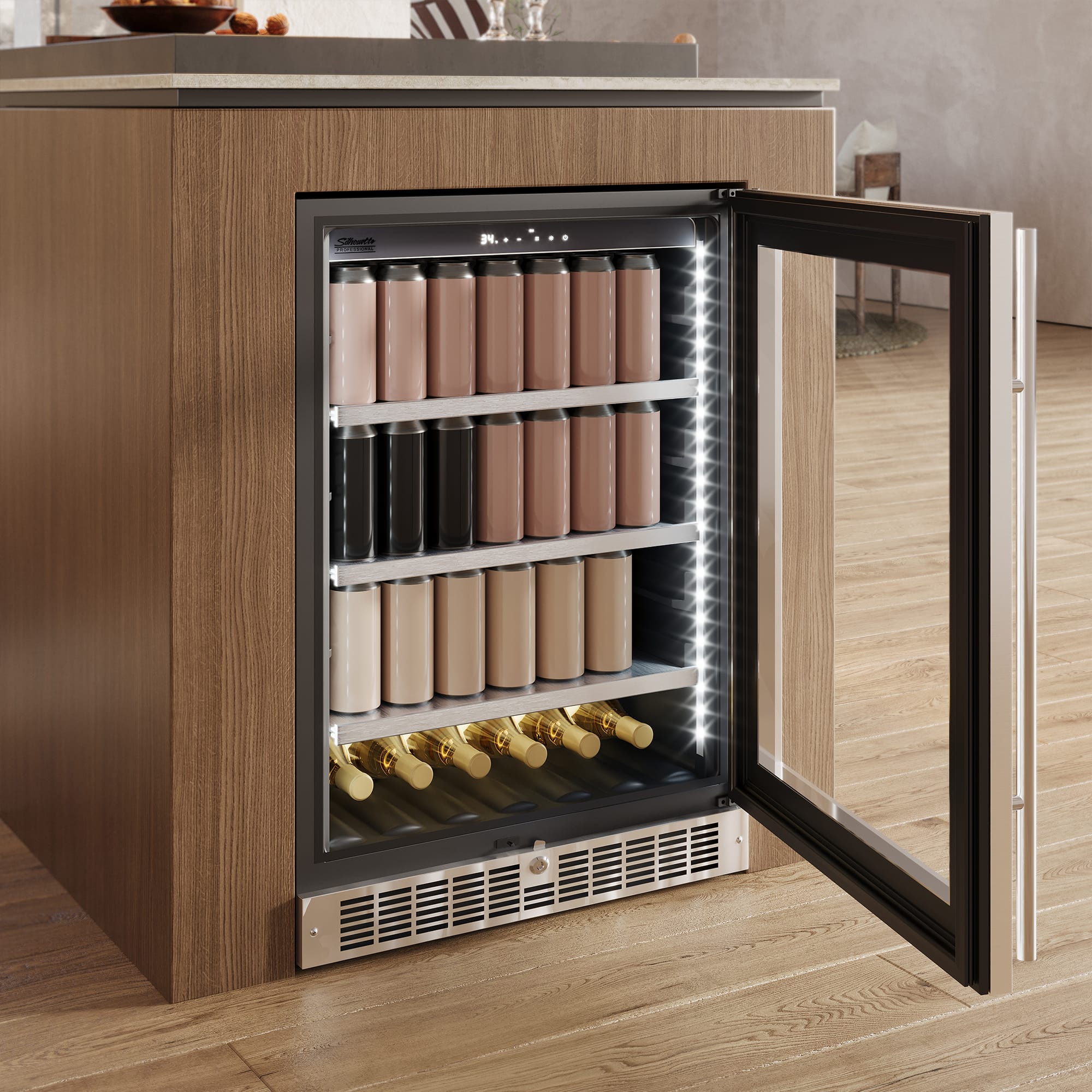 Silhouette Pro - 24" Built-in Beverage Center in Stainless Steel - Image 7