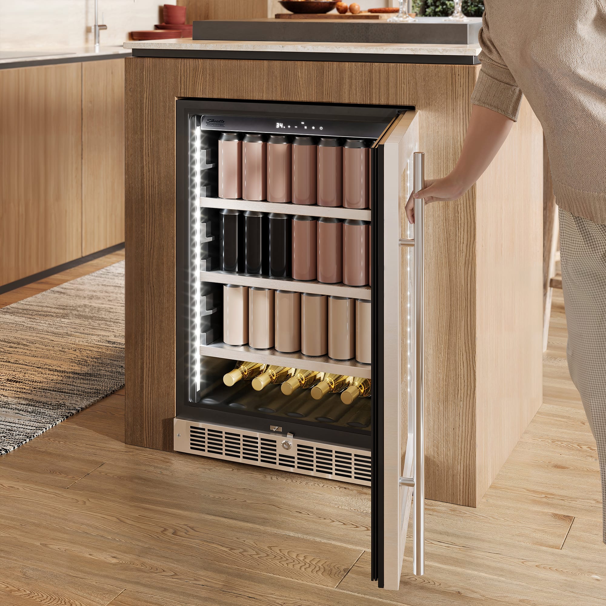 Silhouette Pro - 24" Built-in Beverage Center in Stainless Steel - Image 9