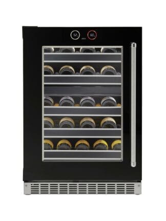 Silhouette Reserve - 24" Built-In Wine Cellar in Black - Left Swing