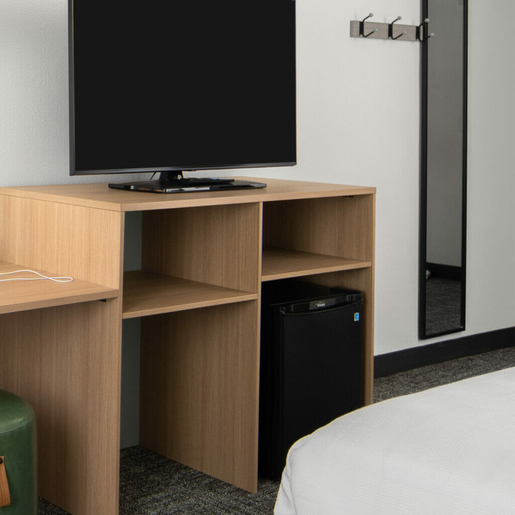 Danby Appliances 1.7 compact fridge in Spark by Hilton hotel guest room