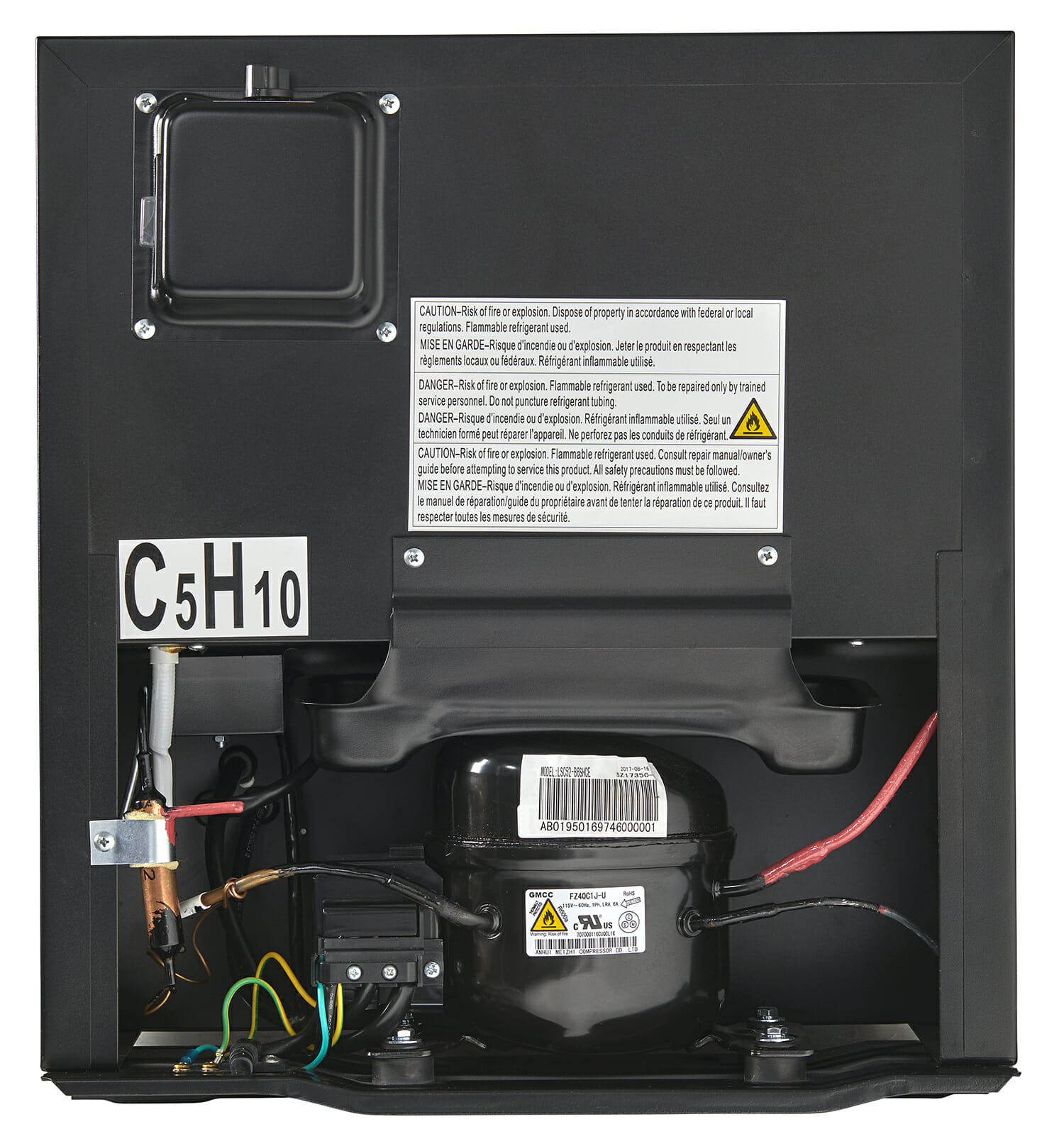 Danby 1.6 cu. ft. Compact Glass Door Fridge in Platinum - Image 4