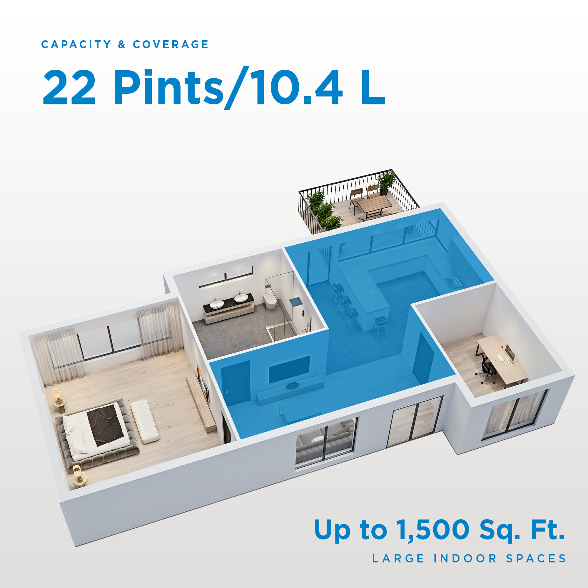 Danby 22 Pint Dehumidifier in White - Image 7
