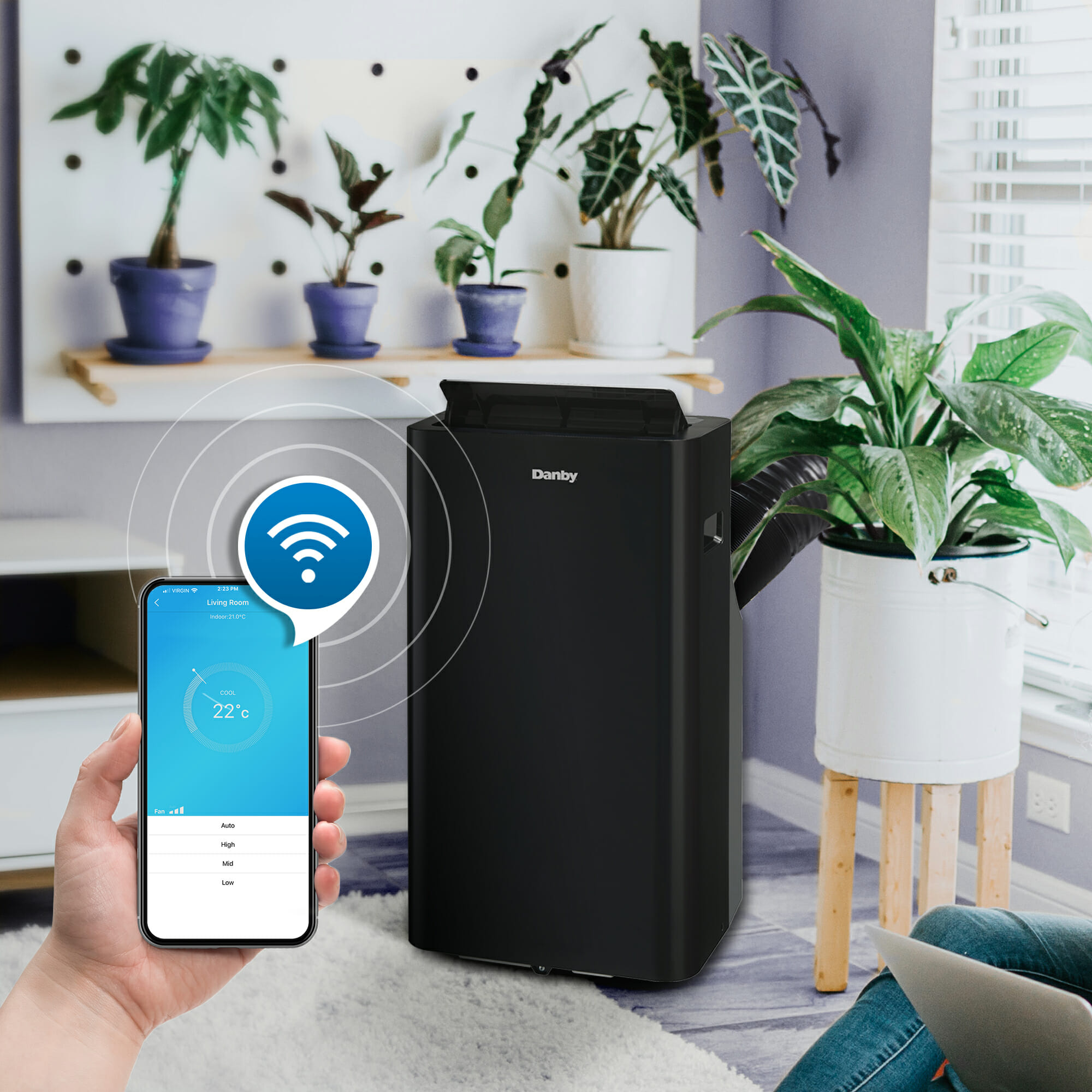 Danby 14,000 BTU (8,600 SACC) 3-in-1 Portable Air Conditioner in Black - Image 9