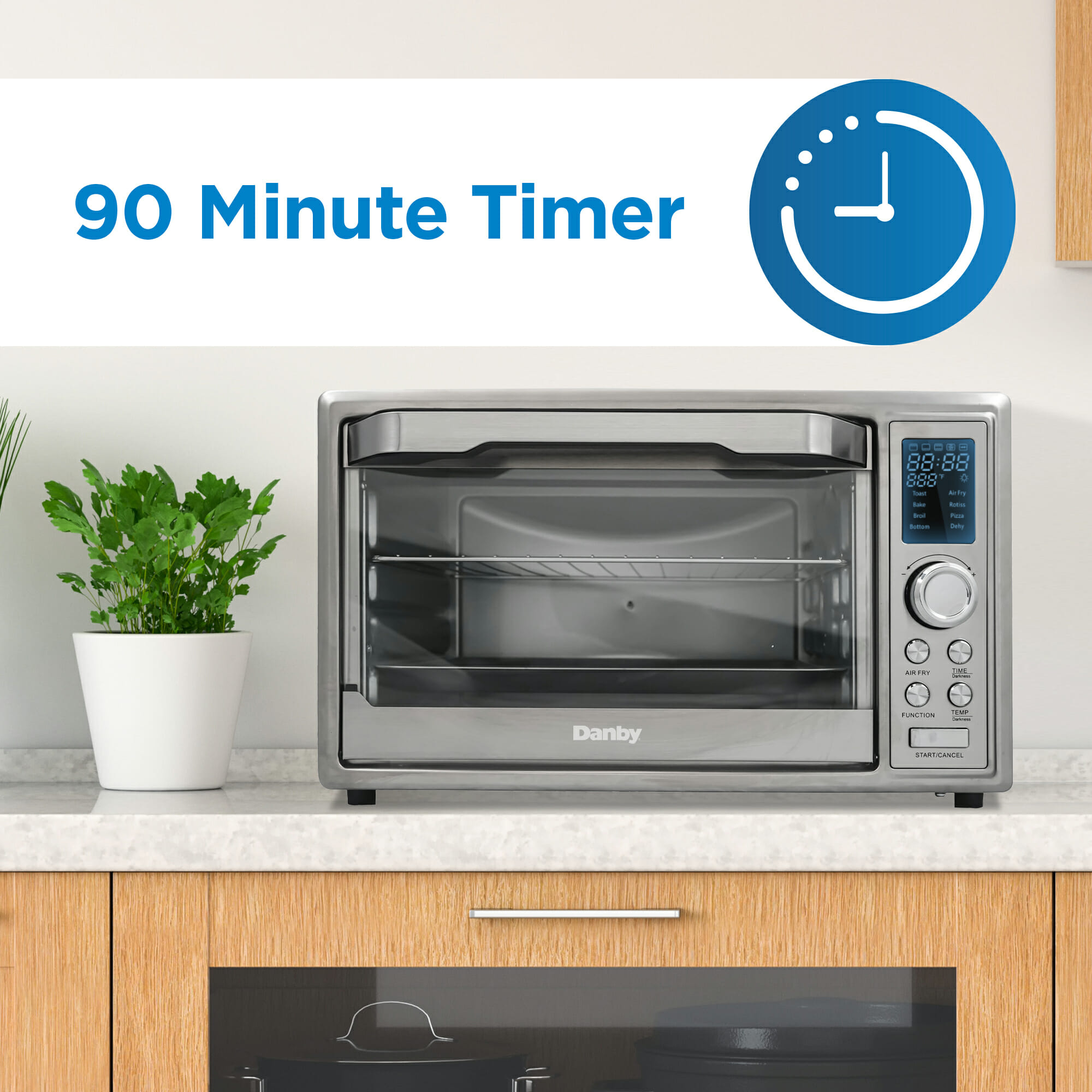 Danby 0.9 cu. ft. Toaster Oven with Air Fry Technology in Stainless Steel - Image 4