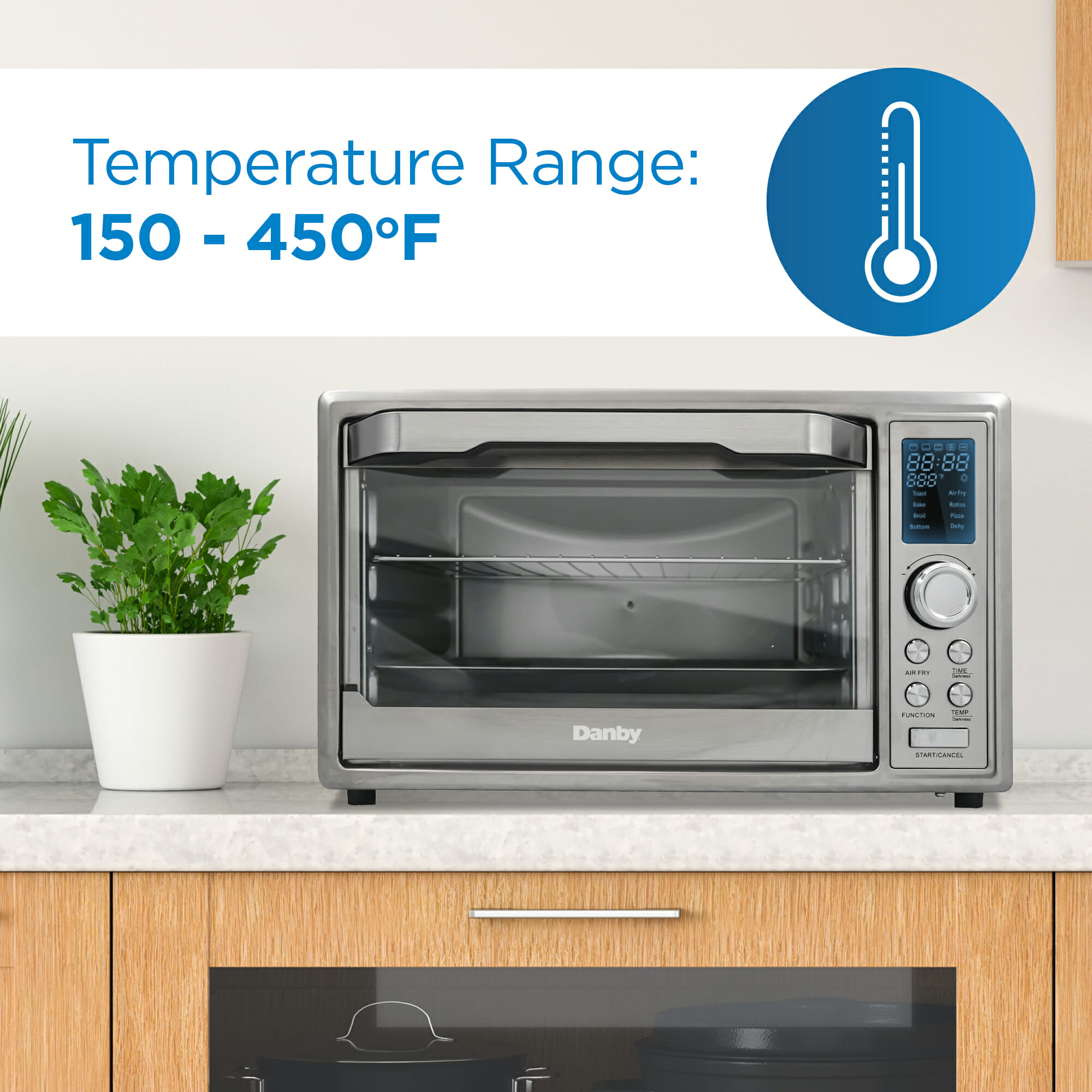 Danby 0.9 cu. ft. Toaster Oven with Air Fry Technology in Stainless Steel - Image 9