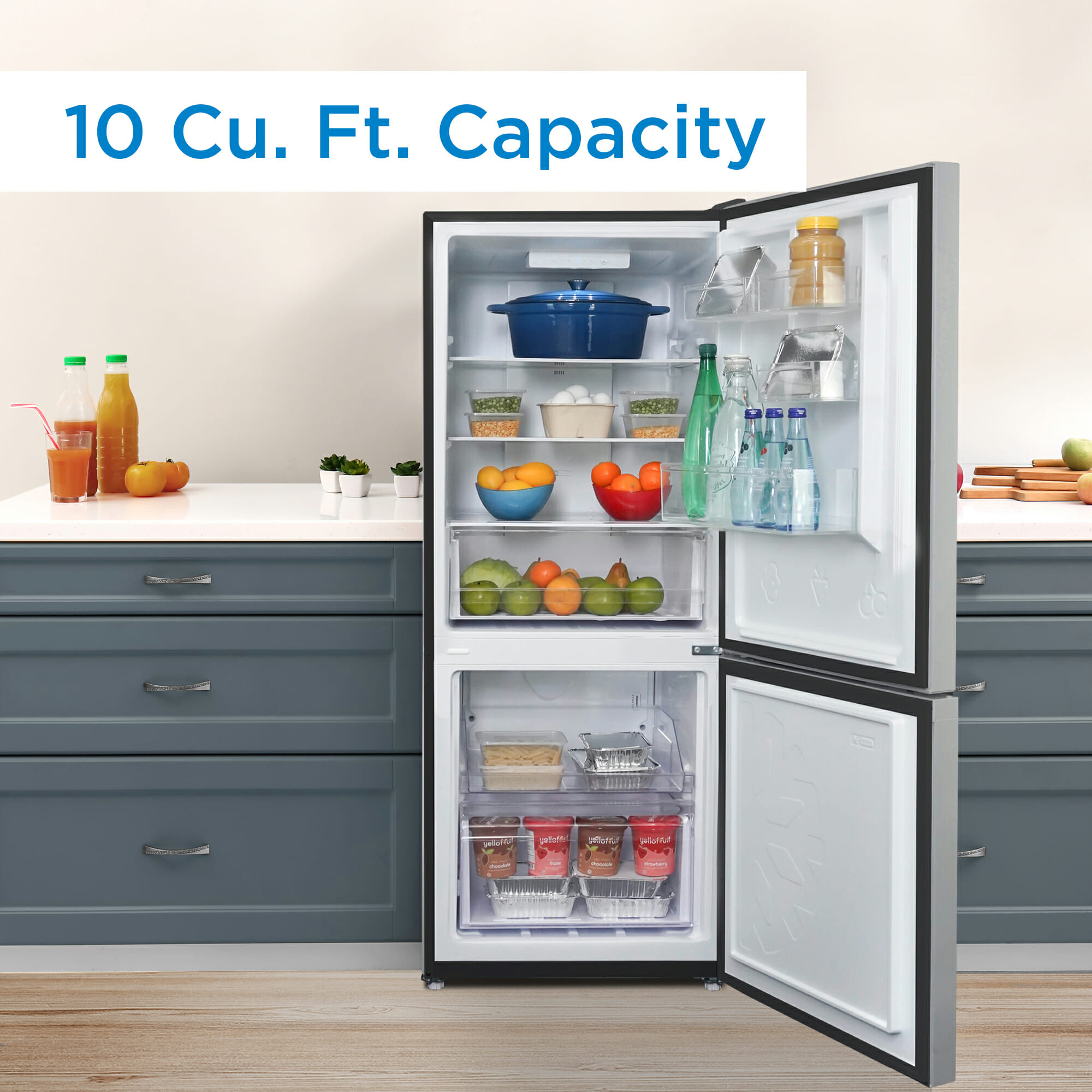 Danby 10 cu. ft. Bottom Mount Apartment Size Fridge in Stainless Steel - Image 8