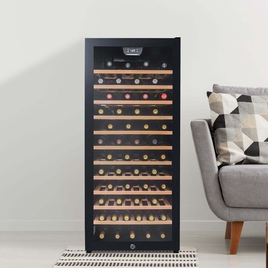 Danby 94 Bottle Free-Standing Wine Cooler in Black - Image 4